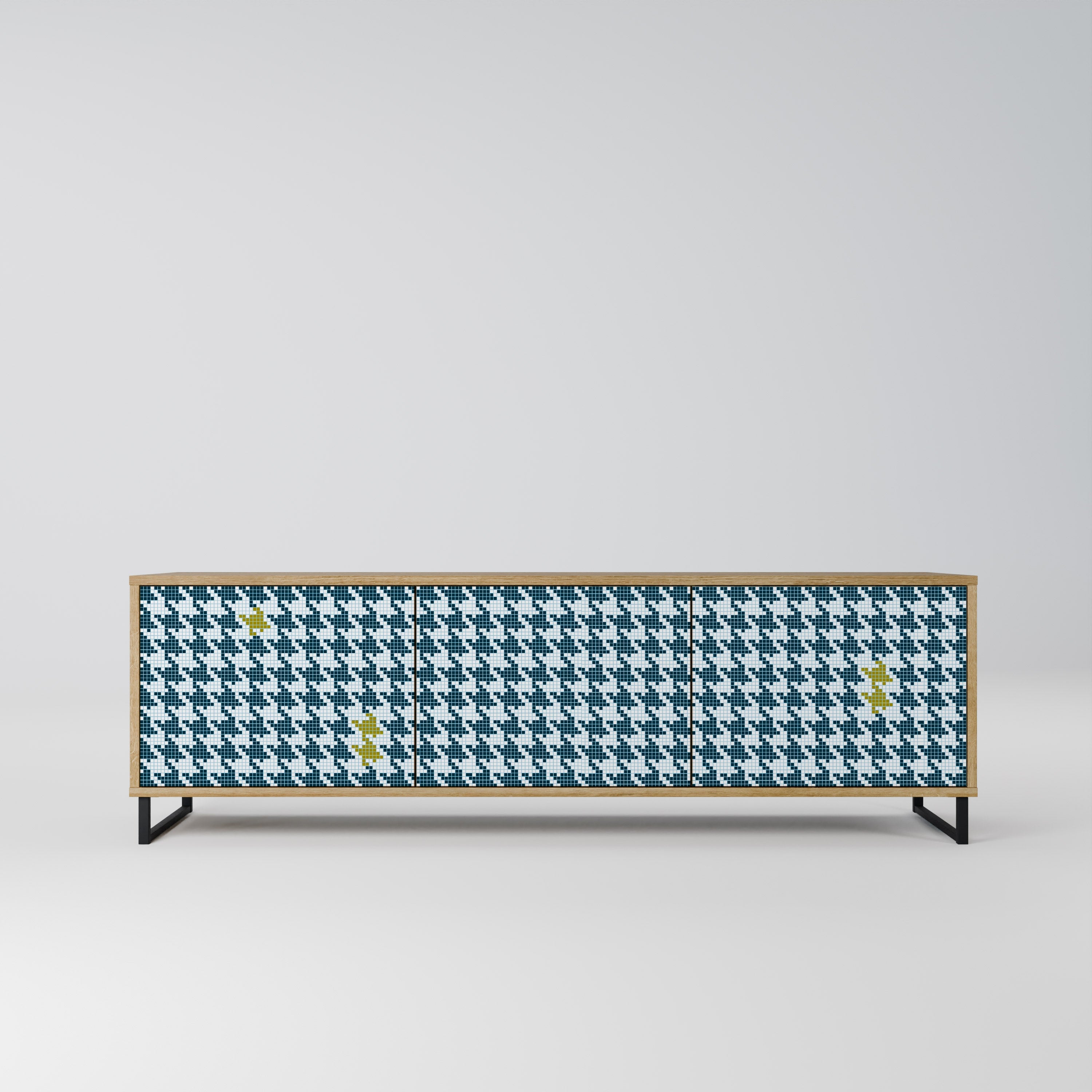 Meuble TV 3 portes HORS CONTEXTE effet chêne