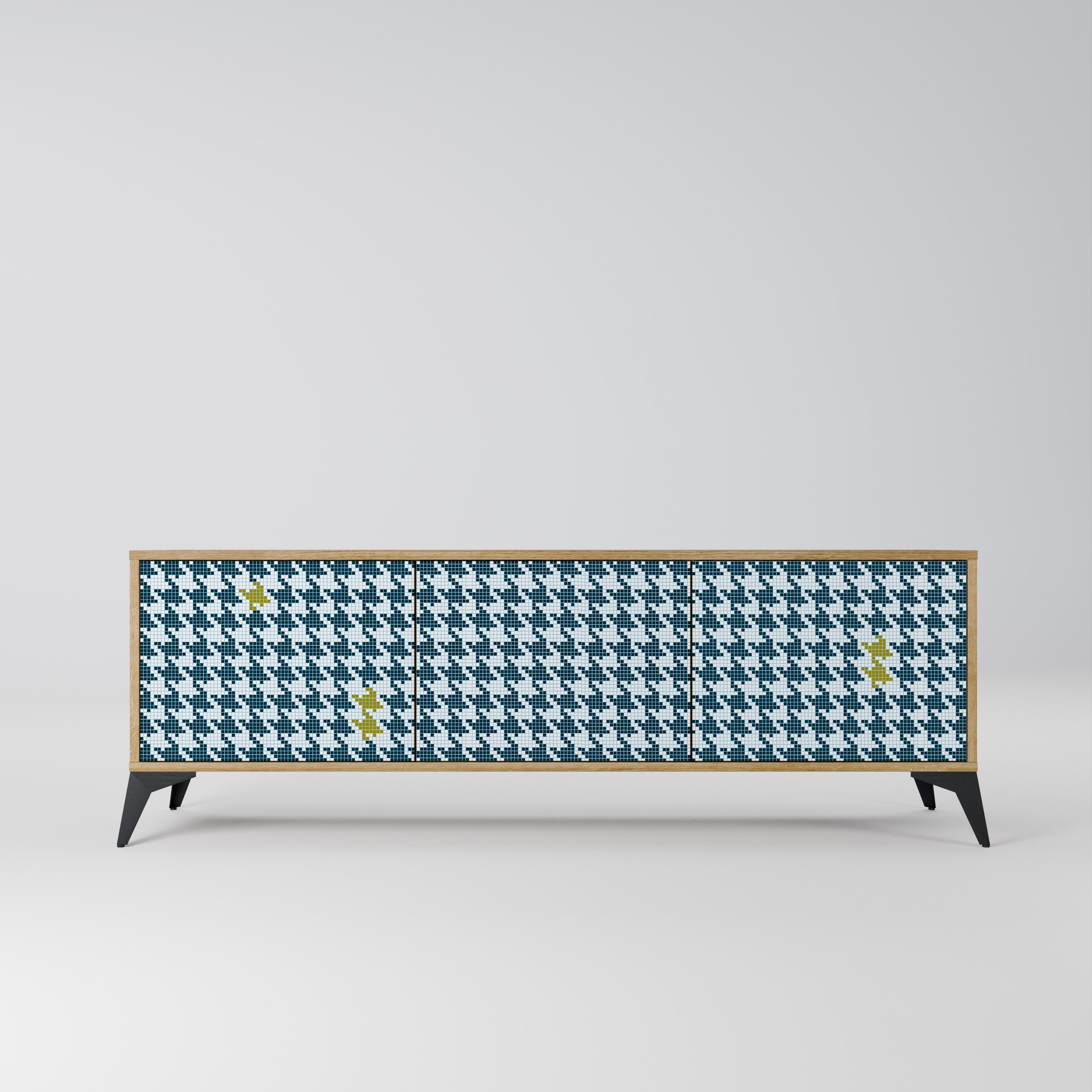 Meuble TV 3 portes HORS CONTEXTE effet chêne