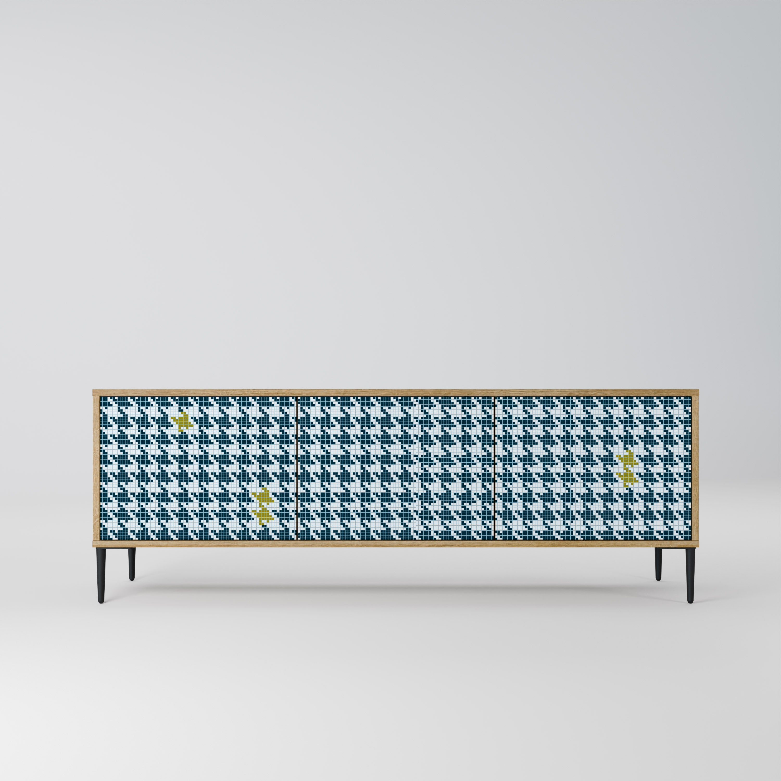 Meuble TV 3 portes HORS CONTEXTE effet chêne