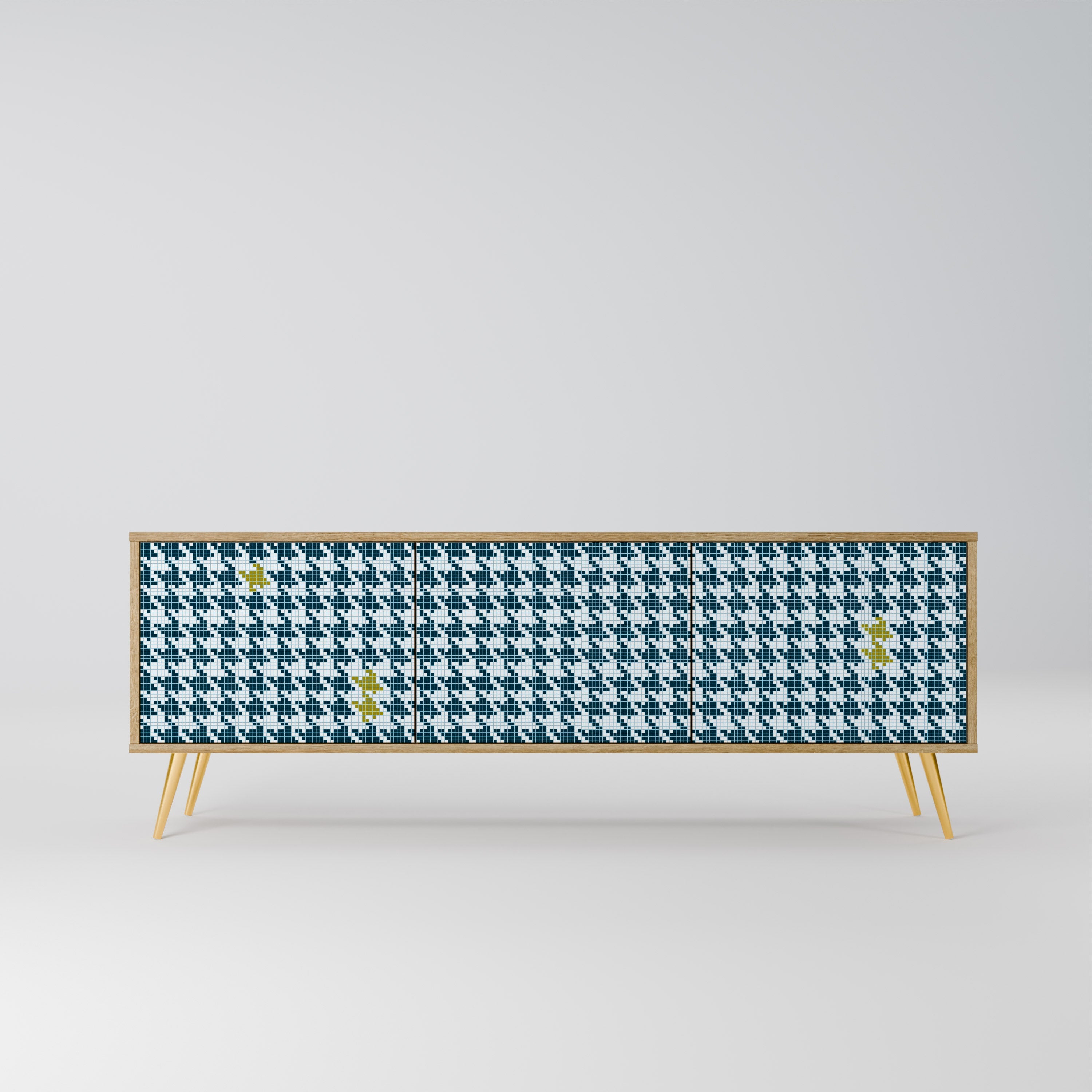 Meuble TV 3 portes HORS CONTEXTE effet chêne