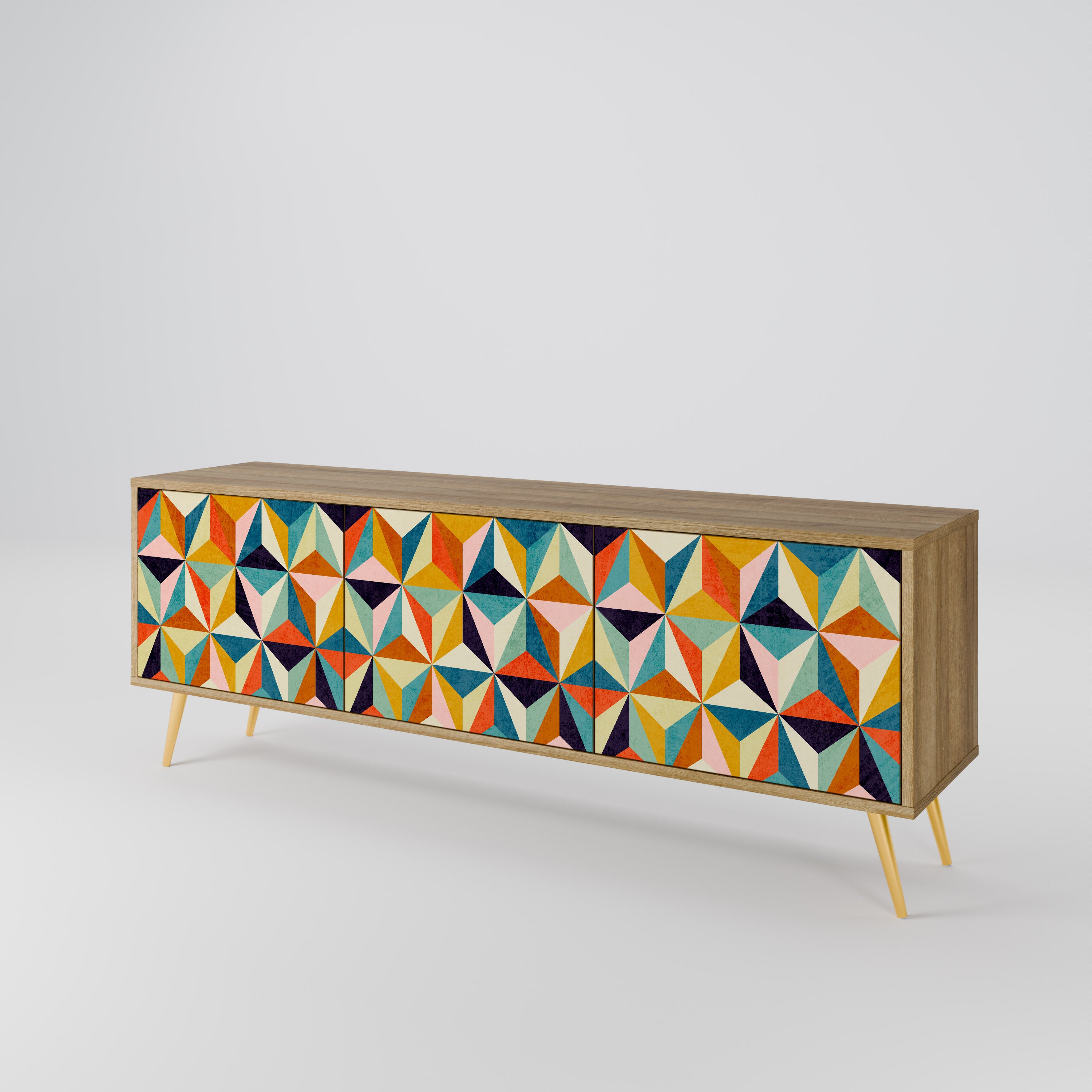 TESSELATE TREASURES 3-Door TV Cabinet