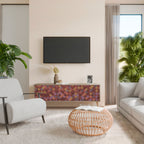 PAINTED SQUARES 3-Door TV Cabinet