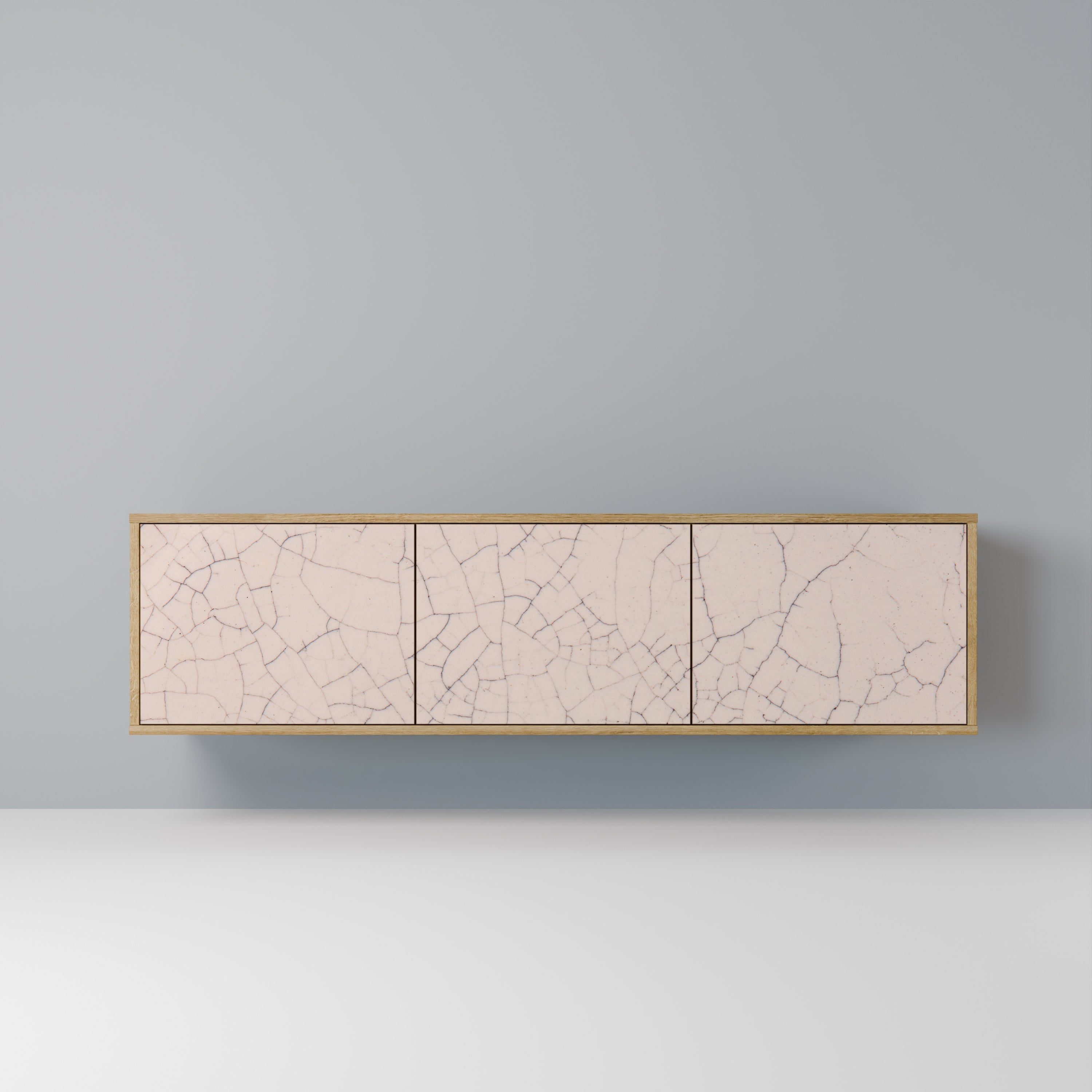 Meuble TV 3 portes effet chêne TEXTURE CÉRAMIQUE