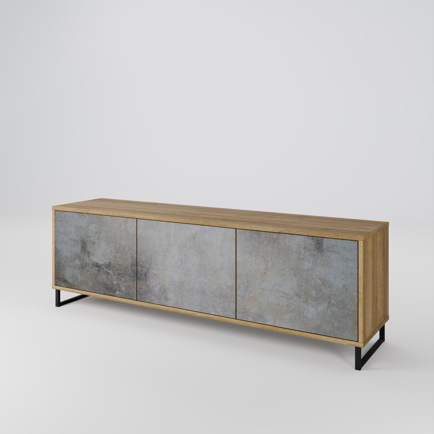 CONCRETE WALL 3-Door TV Cabinet