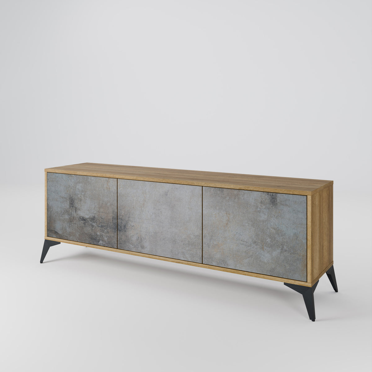 CONCRETE WALL 3-Door TV Cabinet