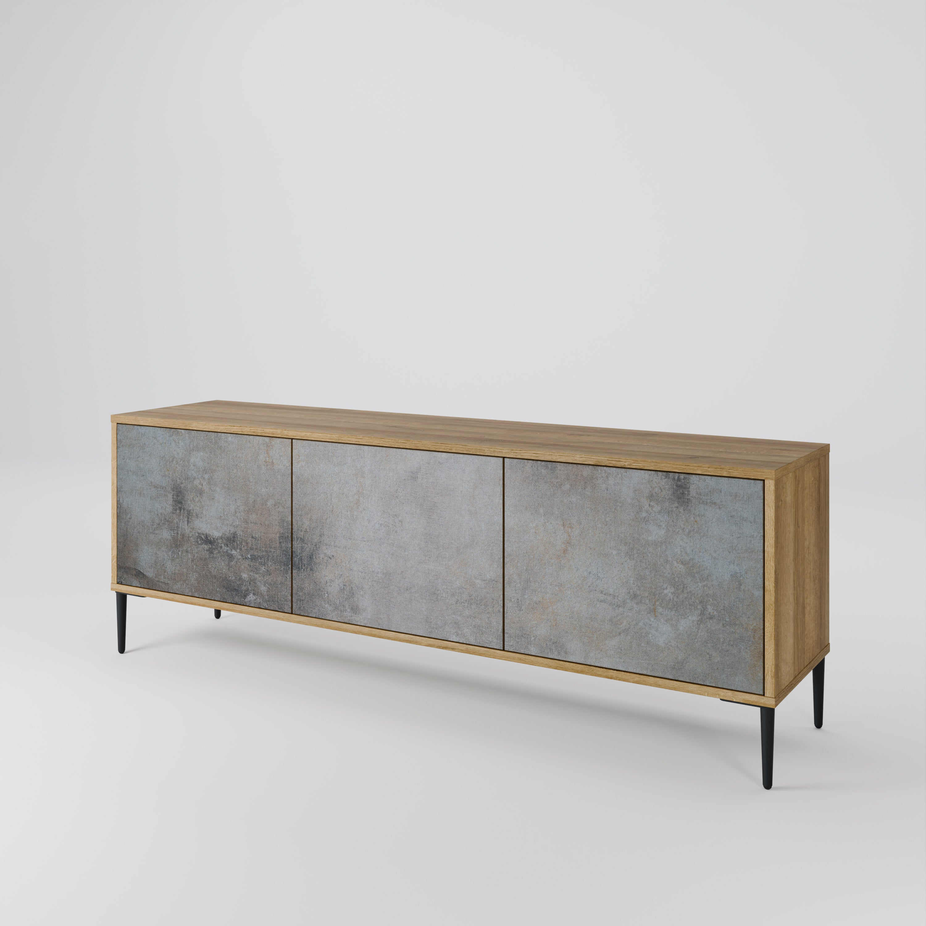CONCRETE WALL 3-Door TV Cabinet