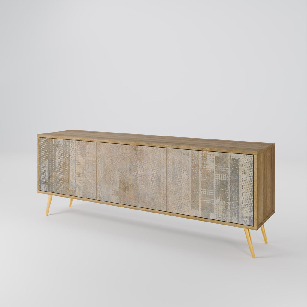 ERREUR D'ÉCRAN Meuble TV 3 portes effet chêne