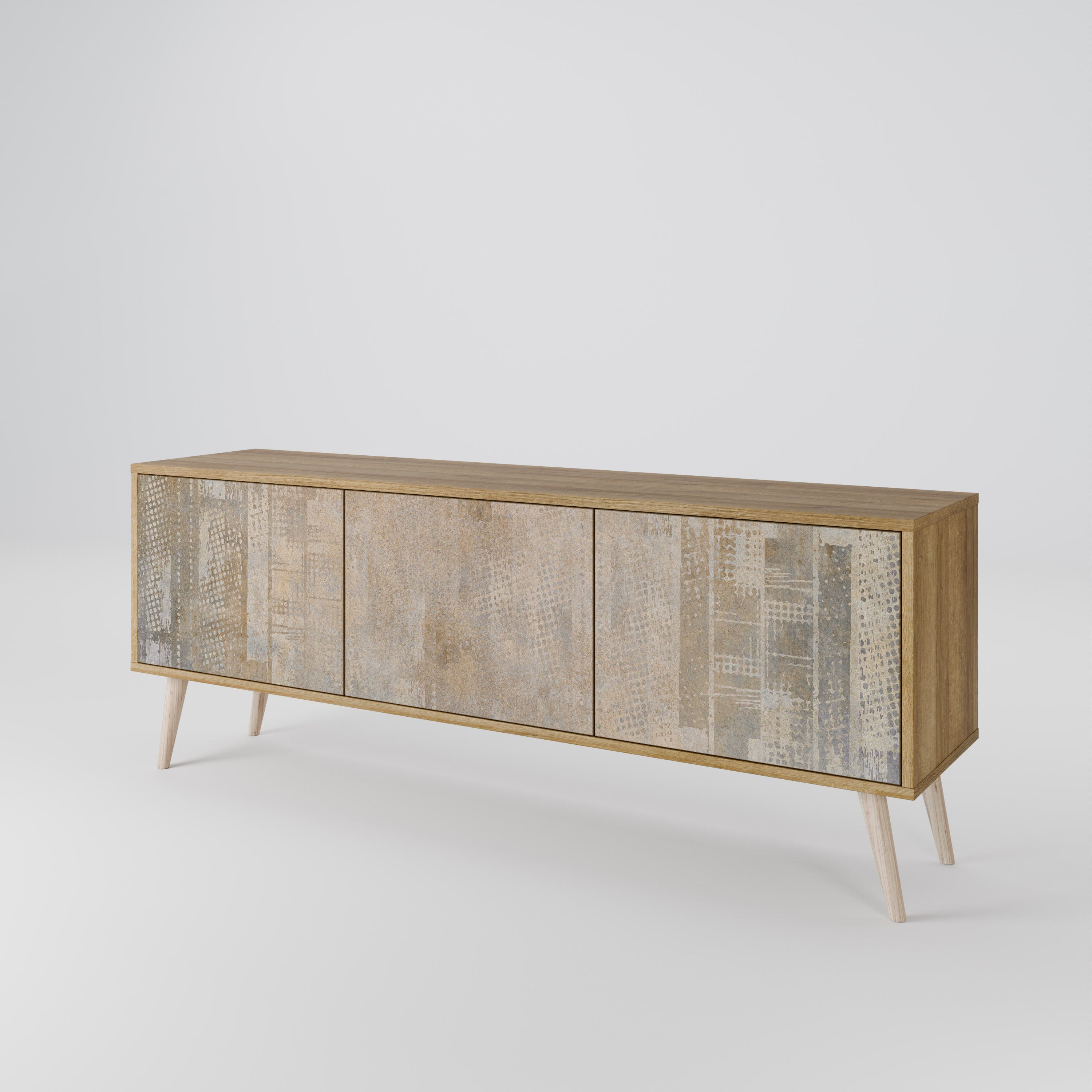 ERREUR D'ÉCRAN Meuble TV 3 portes effet chêne