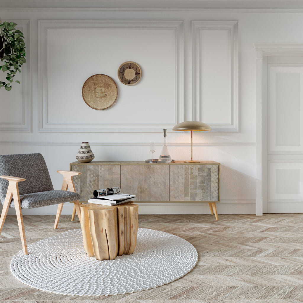 ERREUR D'ÉCRAN Meuble TV 3 portes effet chêne