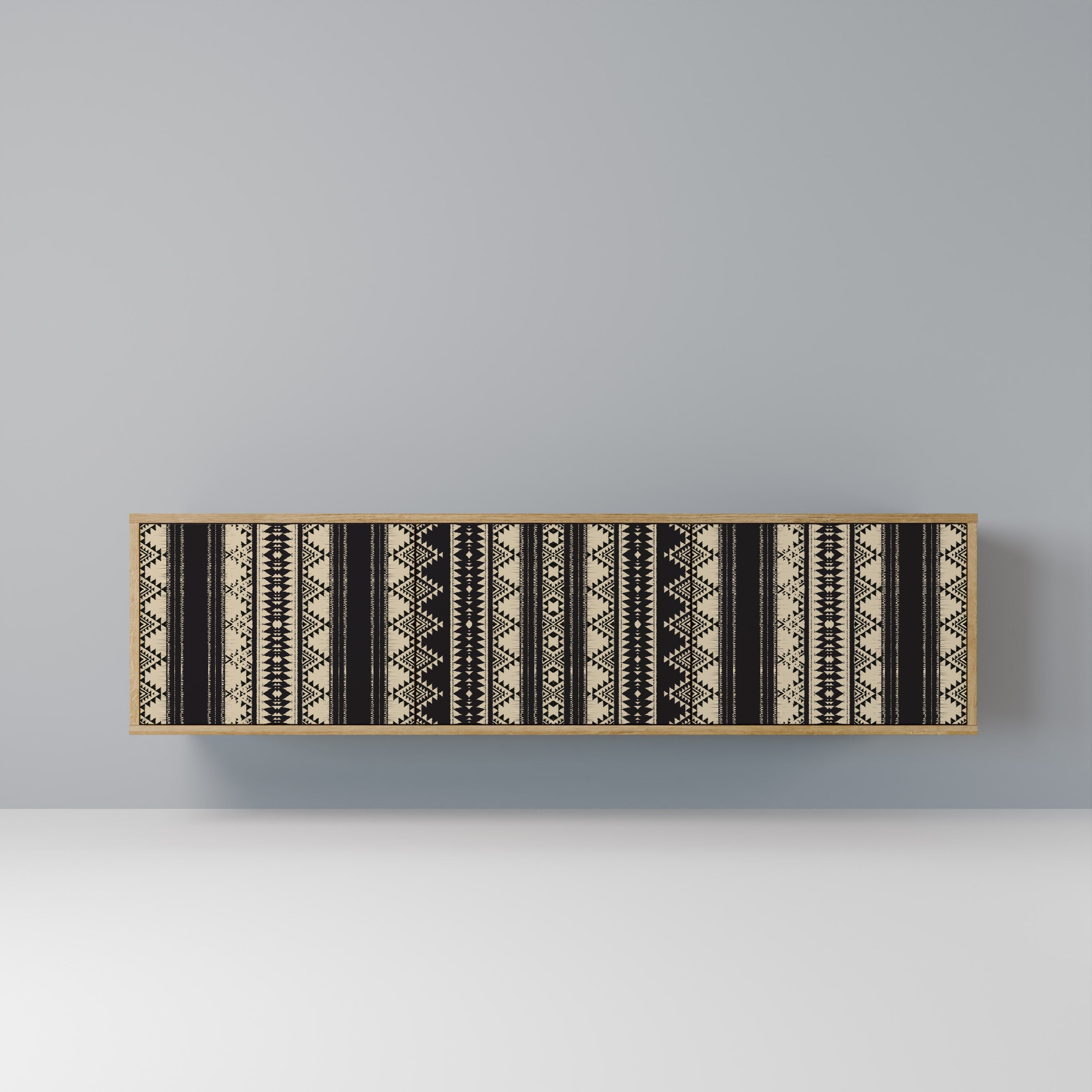 Meuble TV 3 portes AZTEC effet chêne