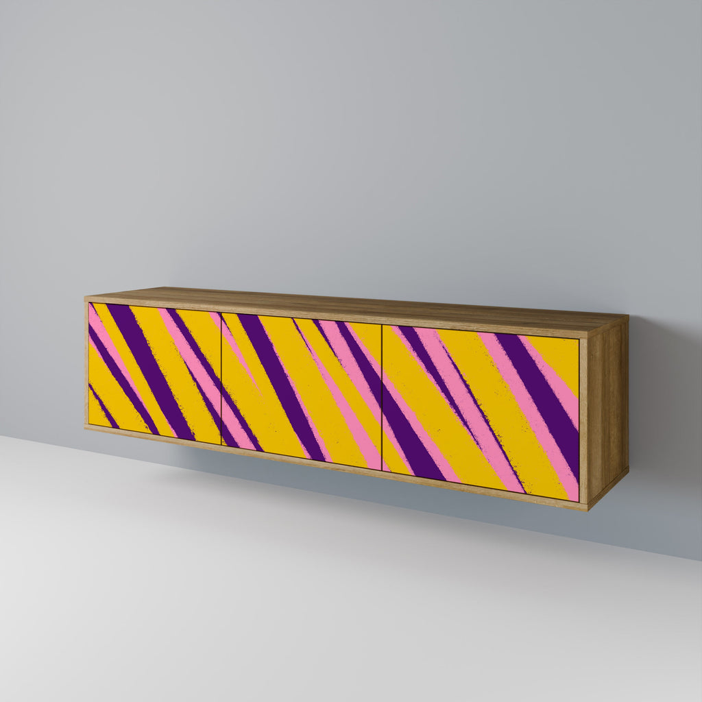 Meuble TV 3 portes effet chêne DREAMS COME TRUE