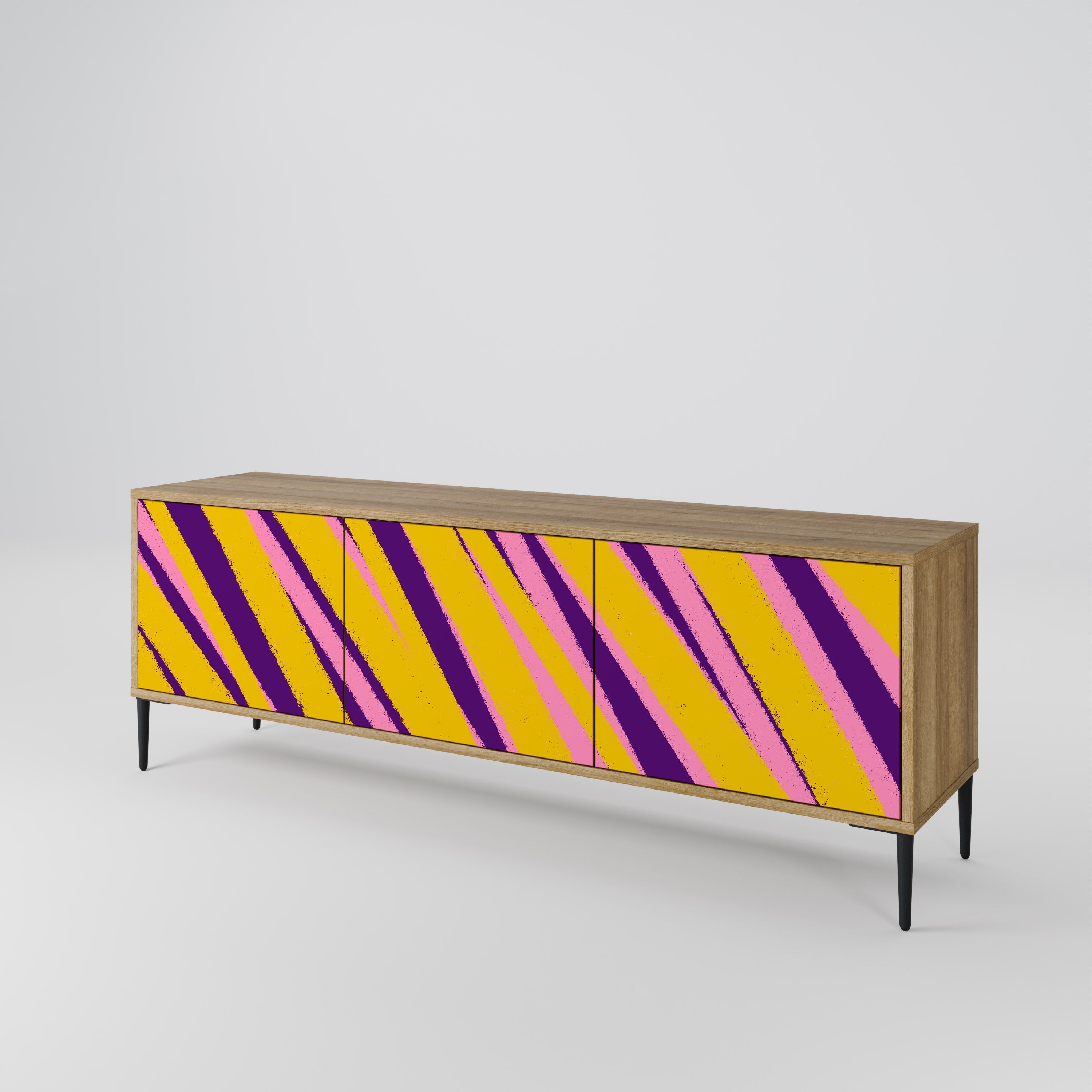 Meuble TV 3 portes effet chêne DREAMS COME TRUE