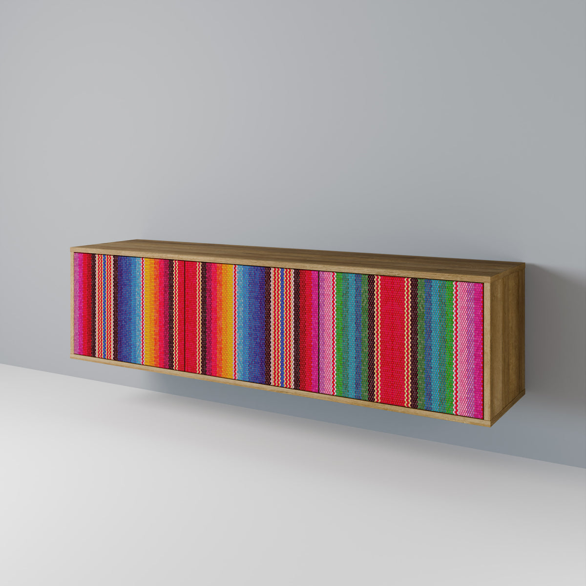 ETHNIC MEXICAN 3-Door TV Cabinet