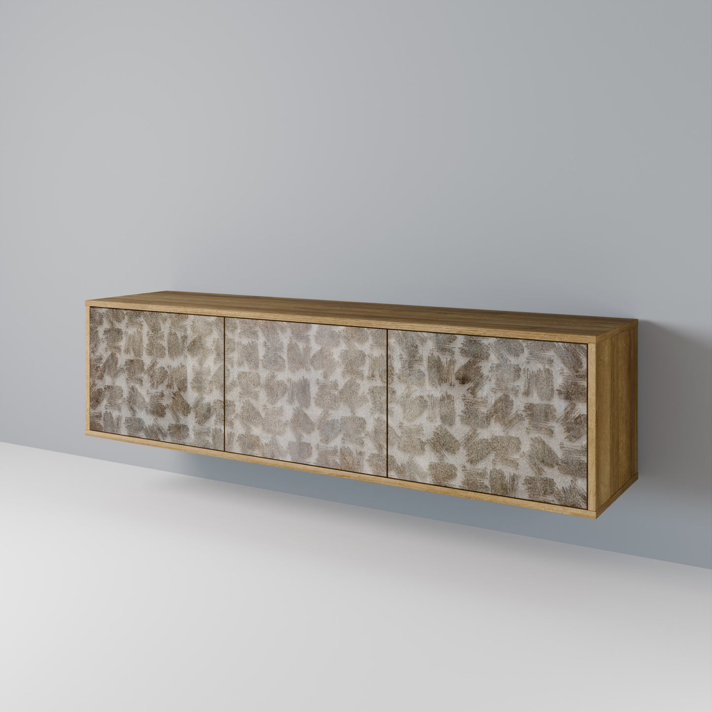 SLIGHTLY BLURRED 3-Door TV Cabinet