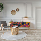 ELECTRIC PATTERNS 3-Door TV Cabinet