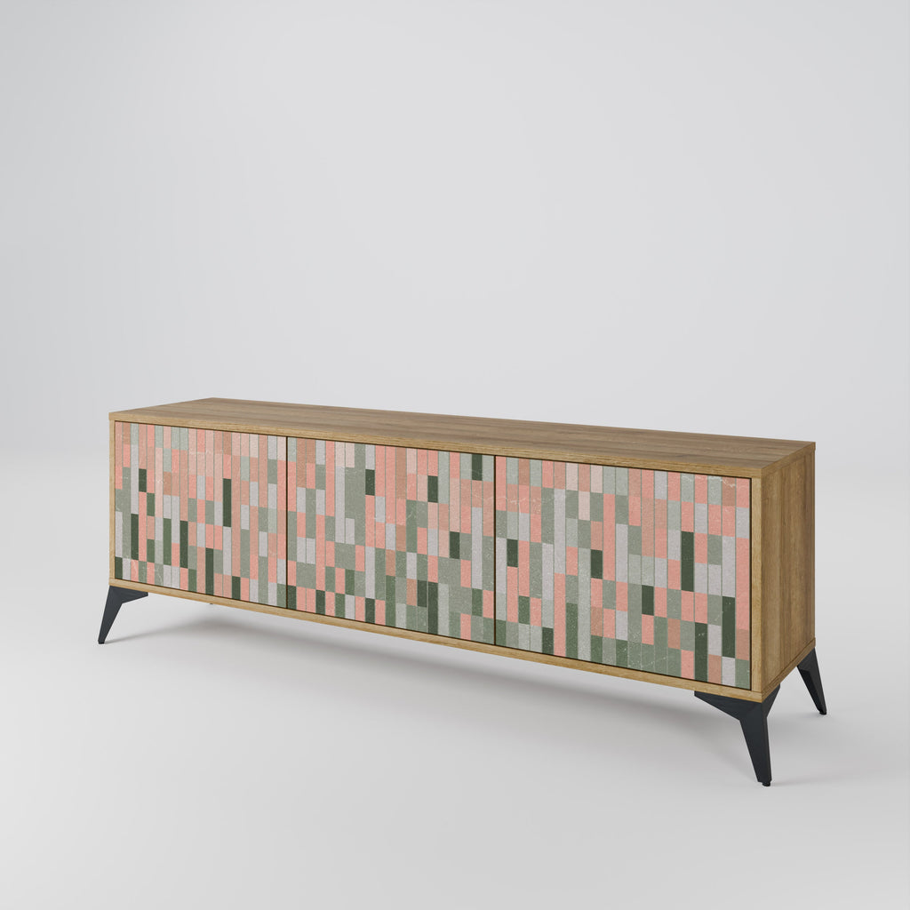 BUILDING THE FUTURE 3-Door TV Stand in Oak Effect