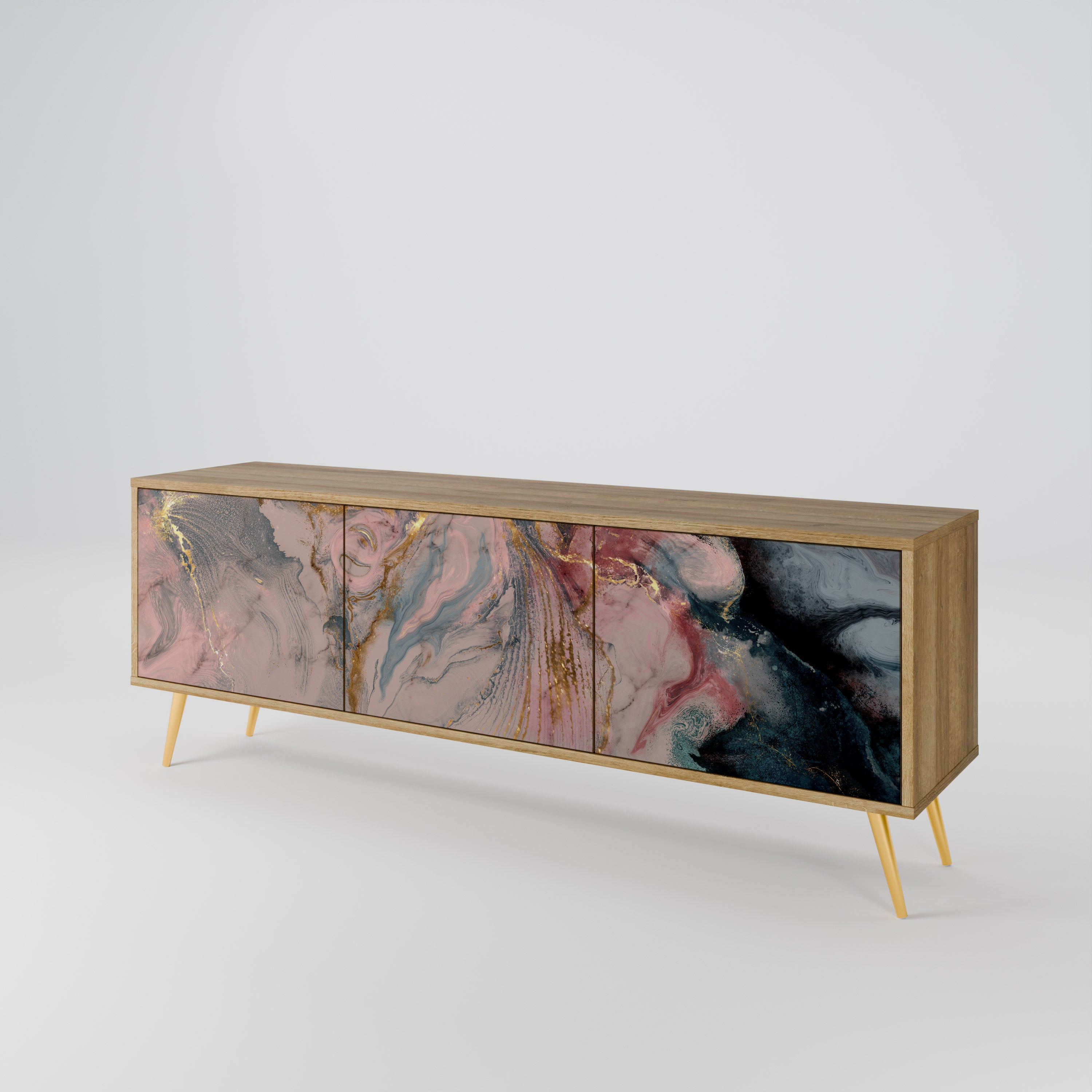 GILDED SWIRLS 3-Door TV Cabinet