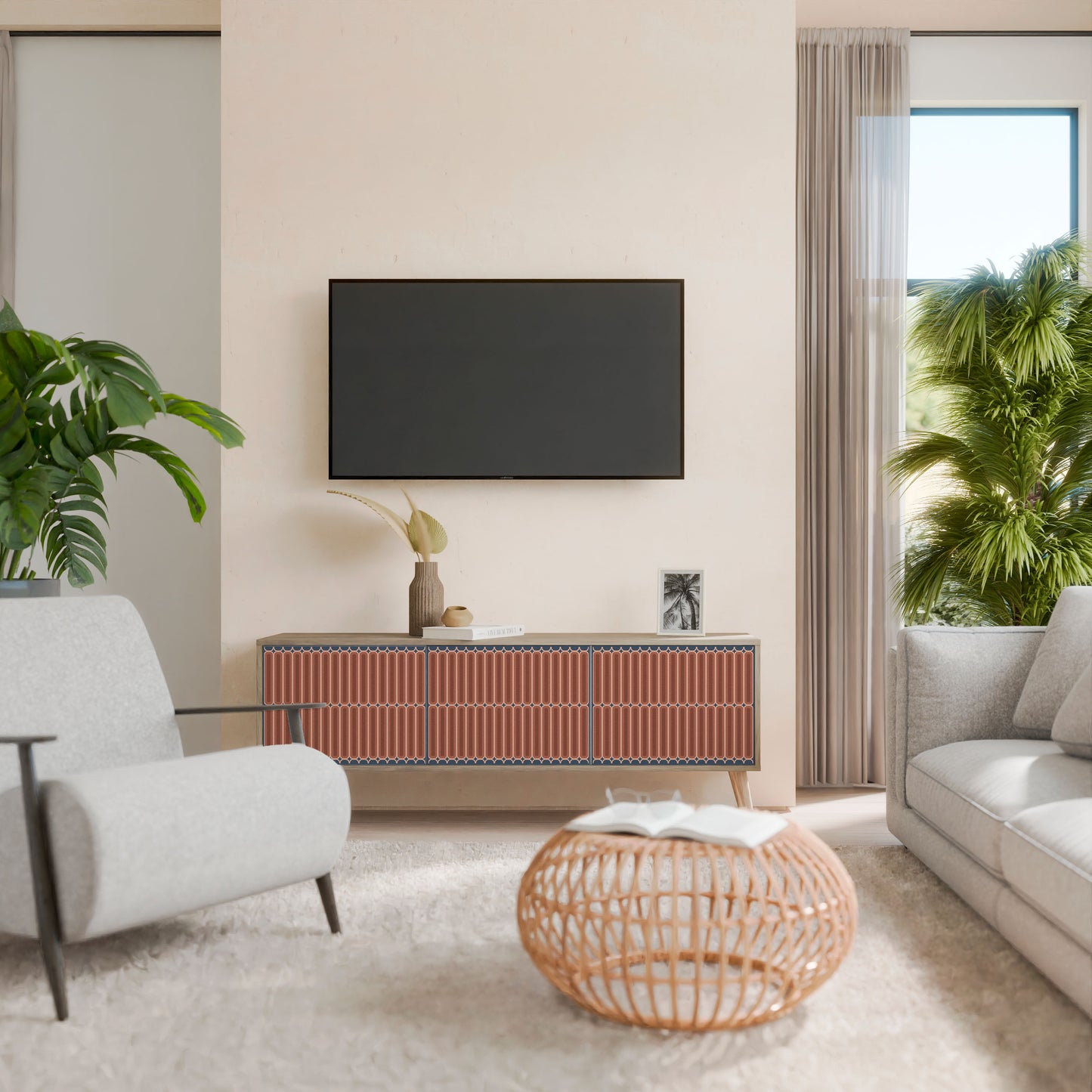 HYPNOTIC GATE 3-Door TV Cabinet