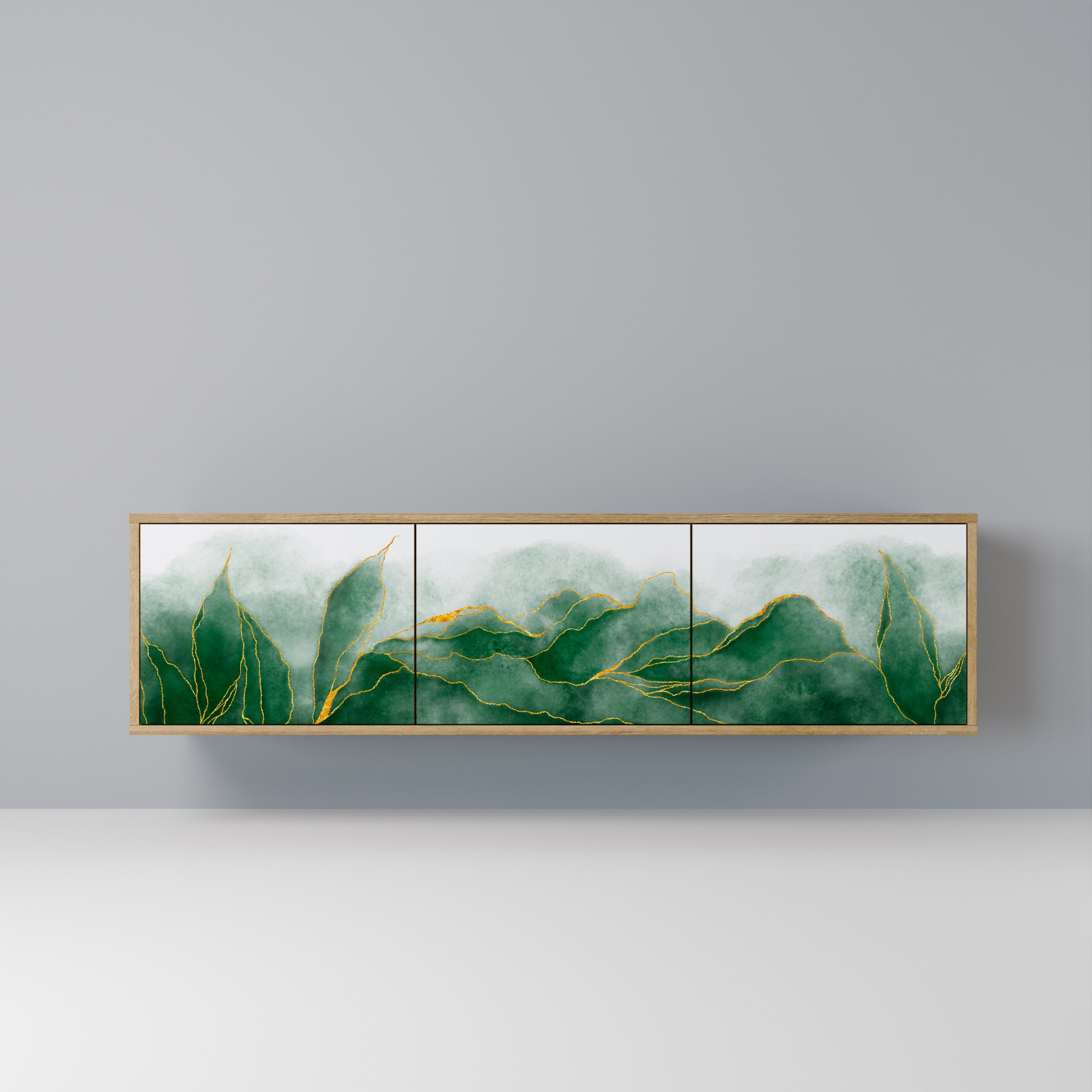 Meuble TV 3 portes EXPENSIVE NATURE effet chêne