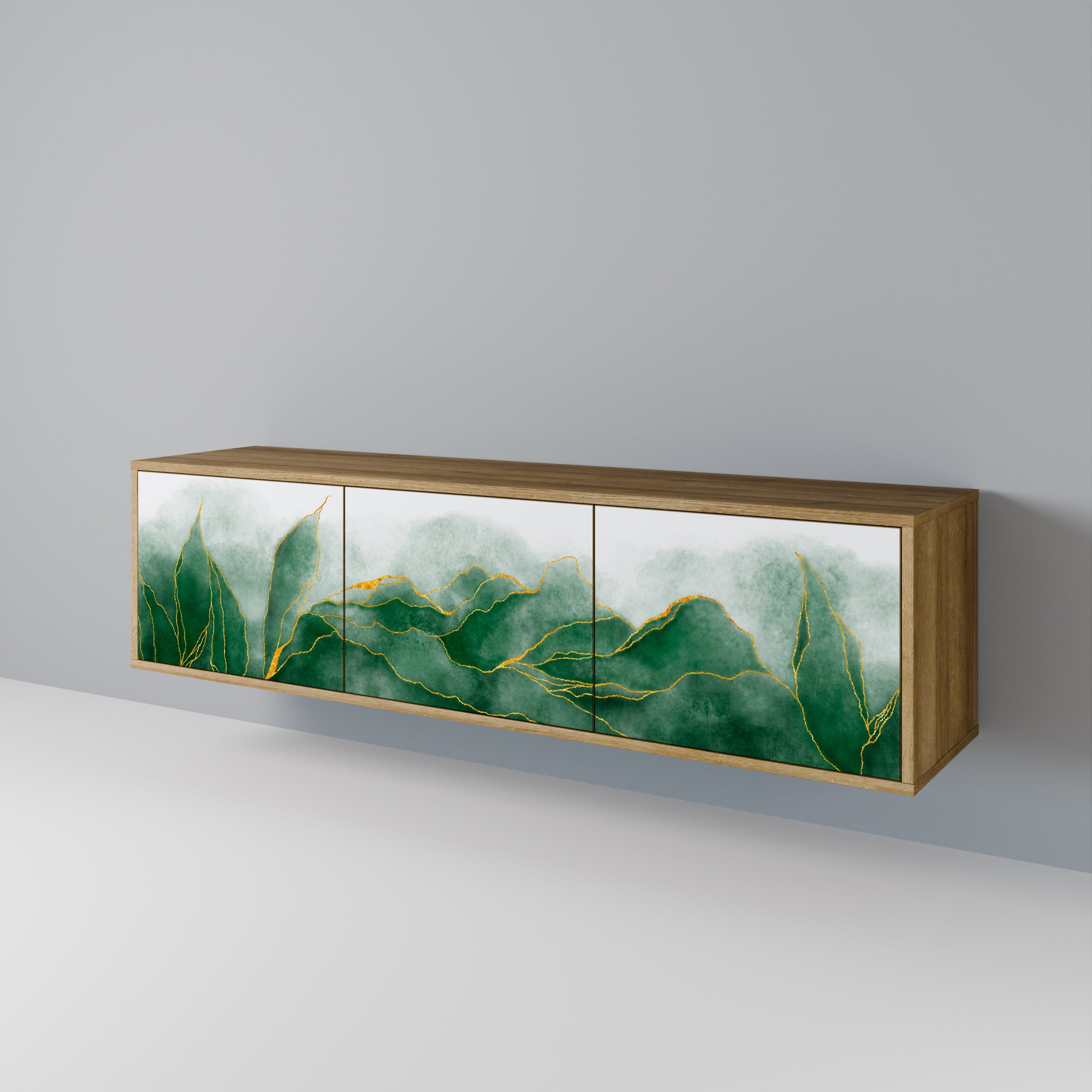 Meuble TV 3 portes EXPENSIVE NATURE effet chêne