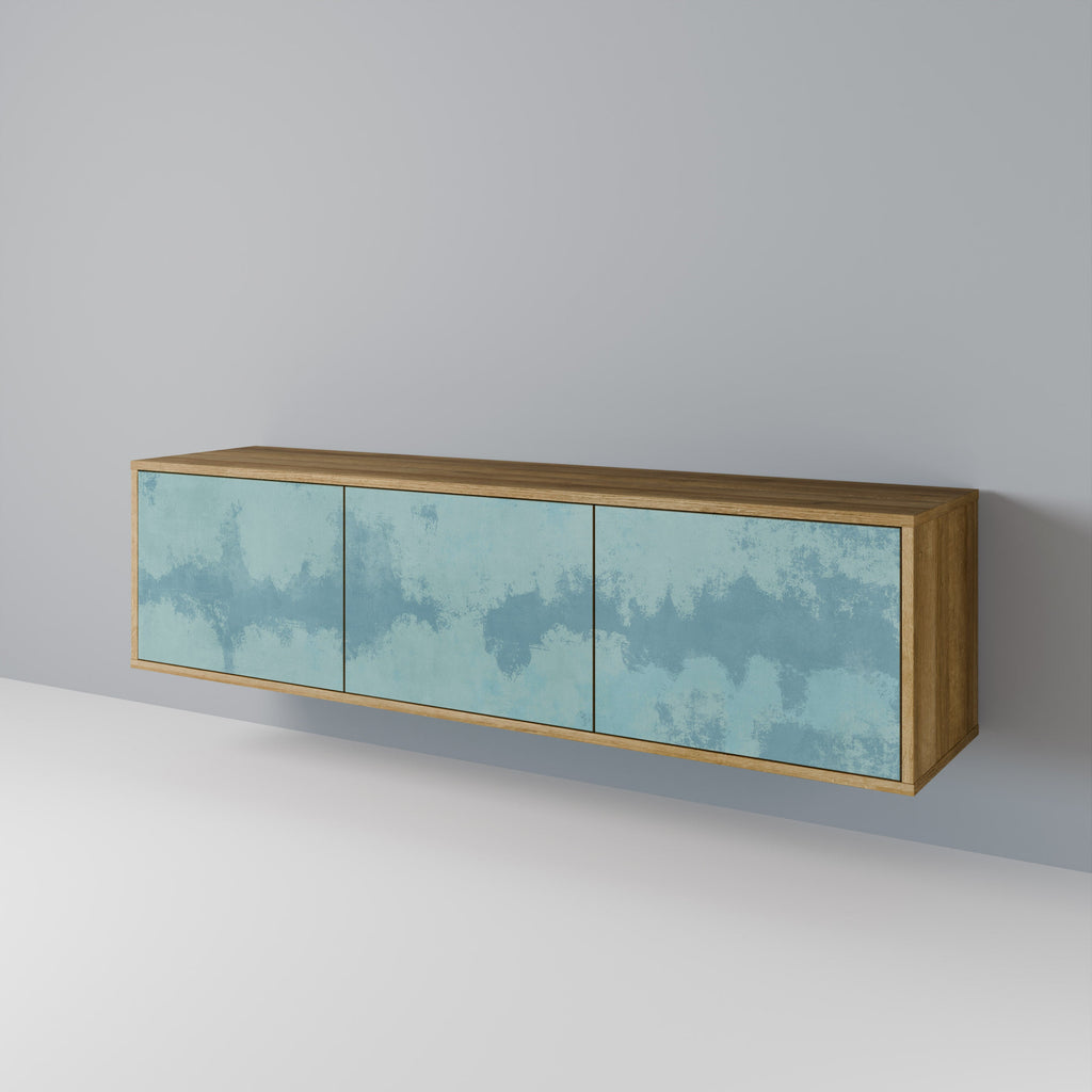 Meuble TV 3 portes SKY WASH effet chêne