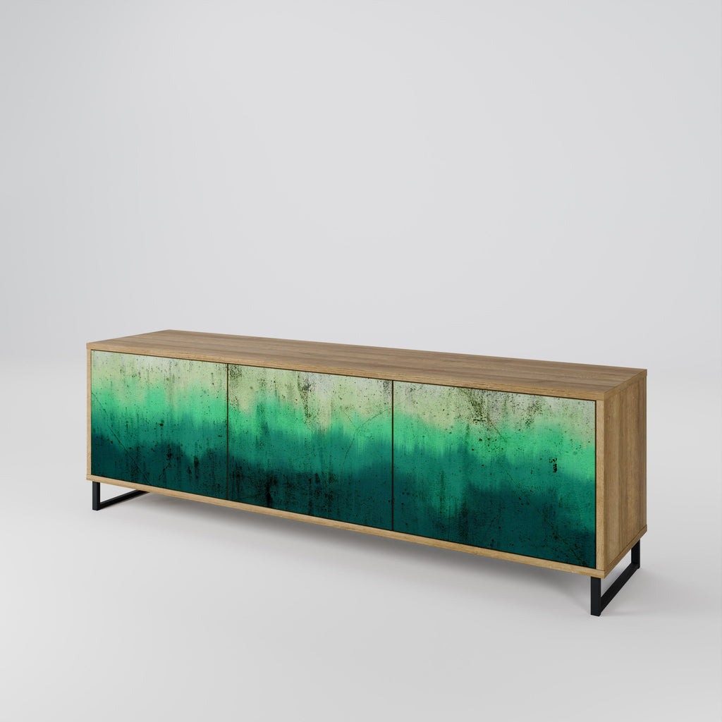 Meuble TV 3 portes NORTHERN LIGHTS effet chêne