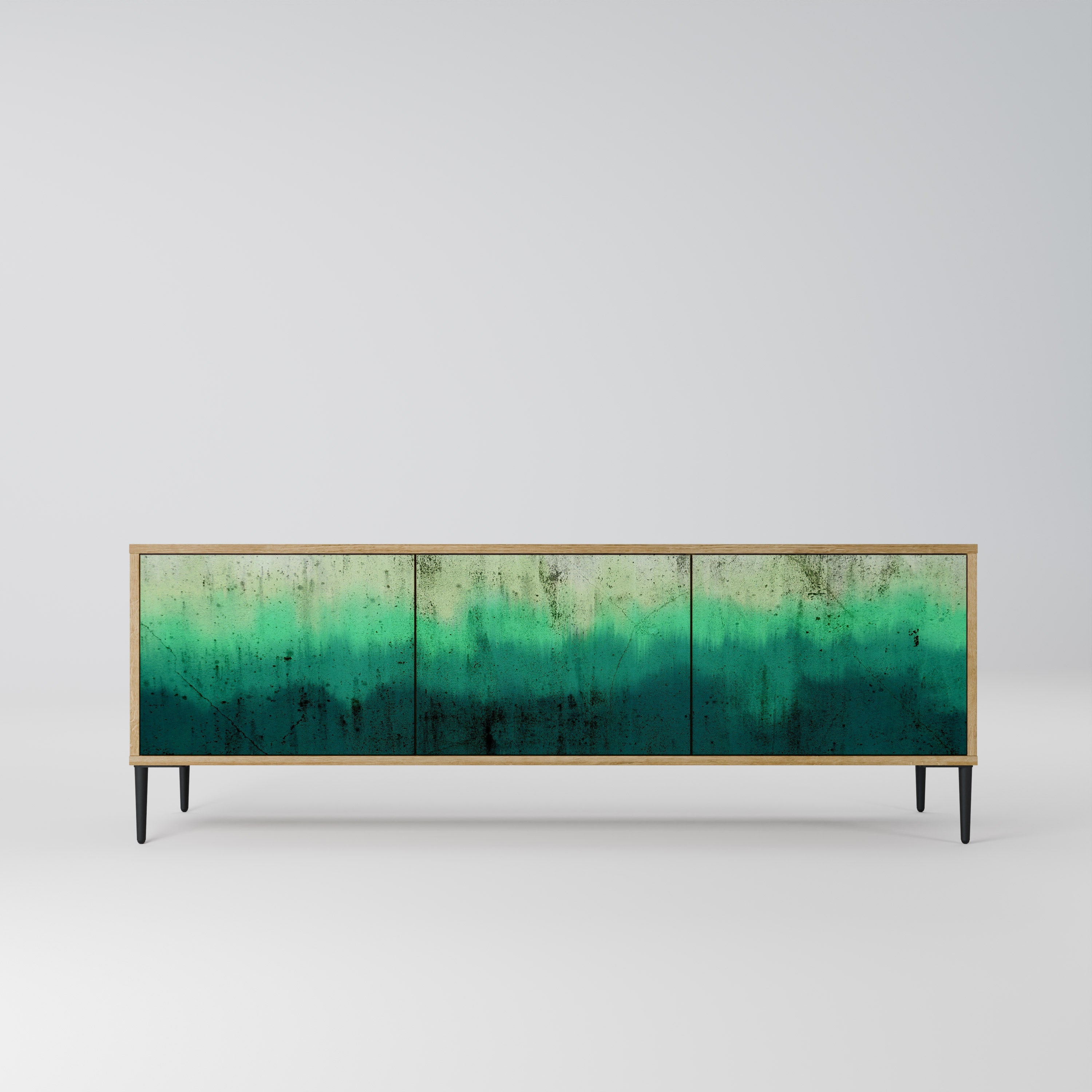 Meuble TV 3 portes NORTHERN LIGHTS effet chêne