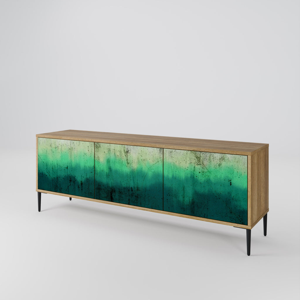 Meuble TV 3 portes NORTHERN LIGHTS effet chêne