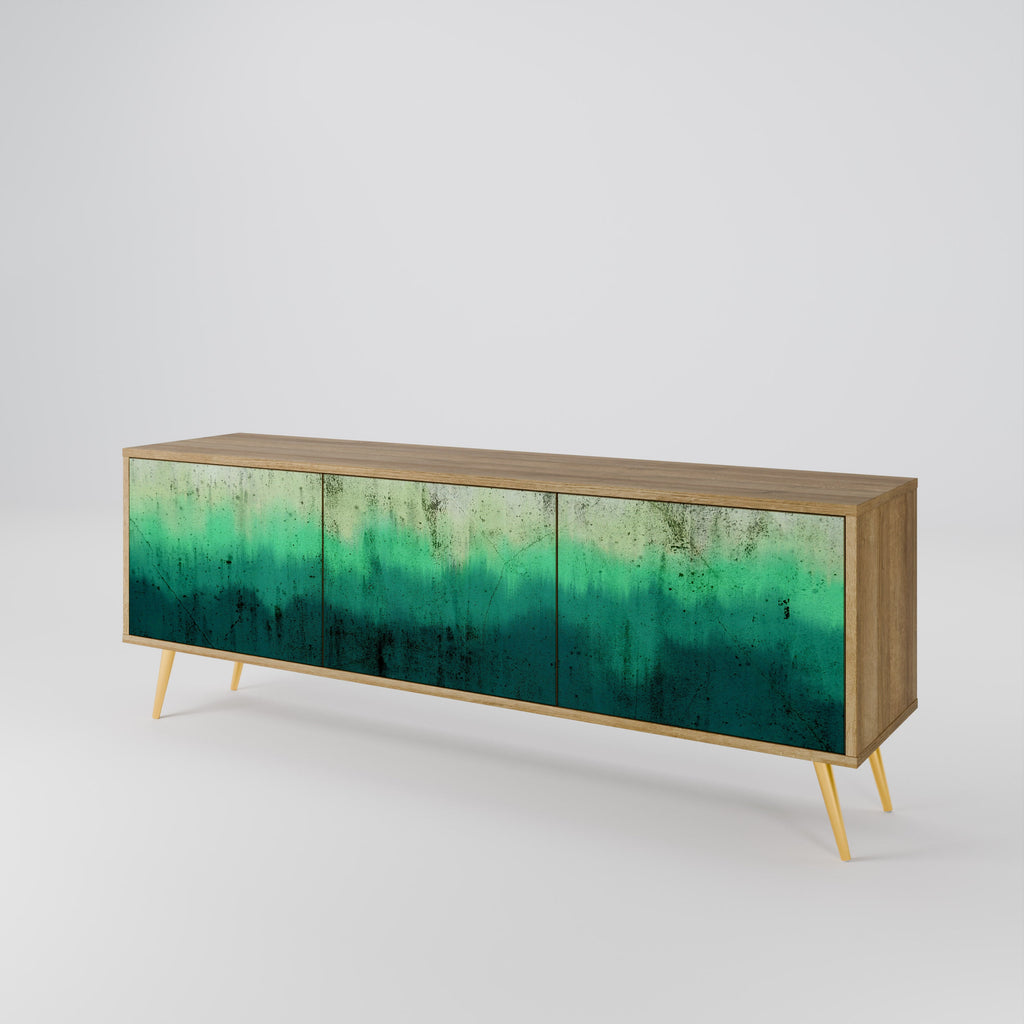 Meuble TV 3 portes NORTHERN LIGHTS effet chêne