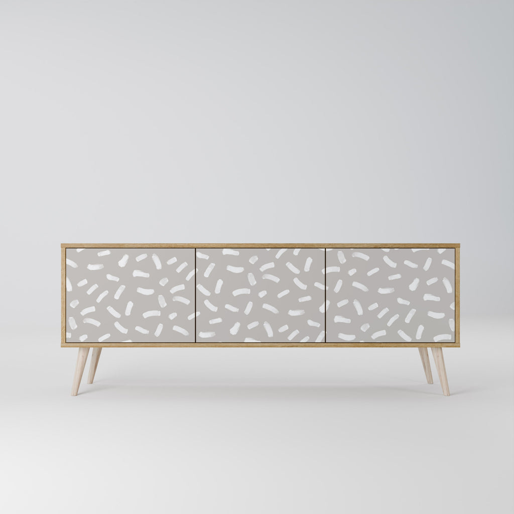 PASSING SECONDS Meuble TV 3 portes effet chêne