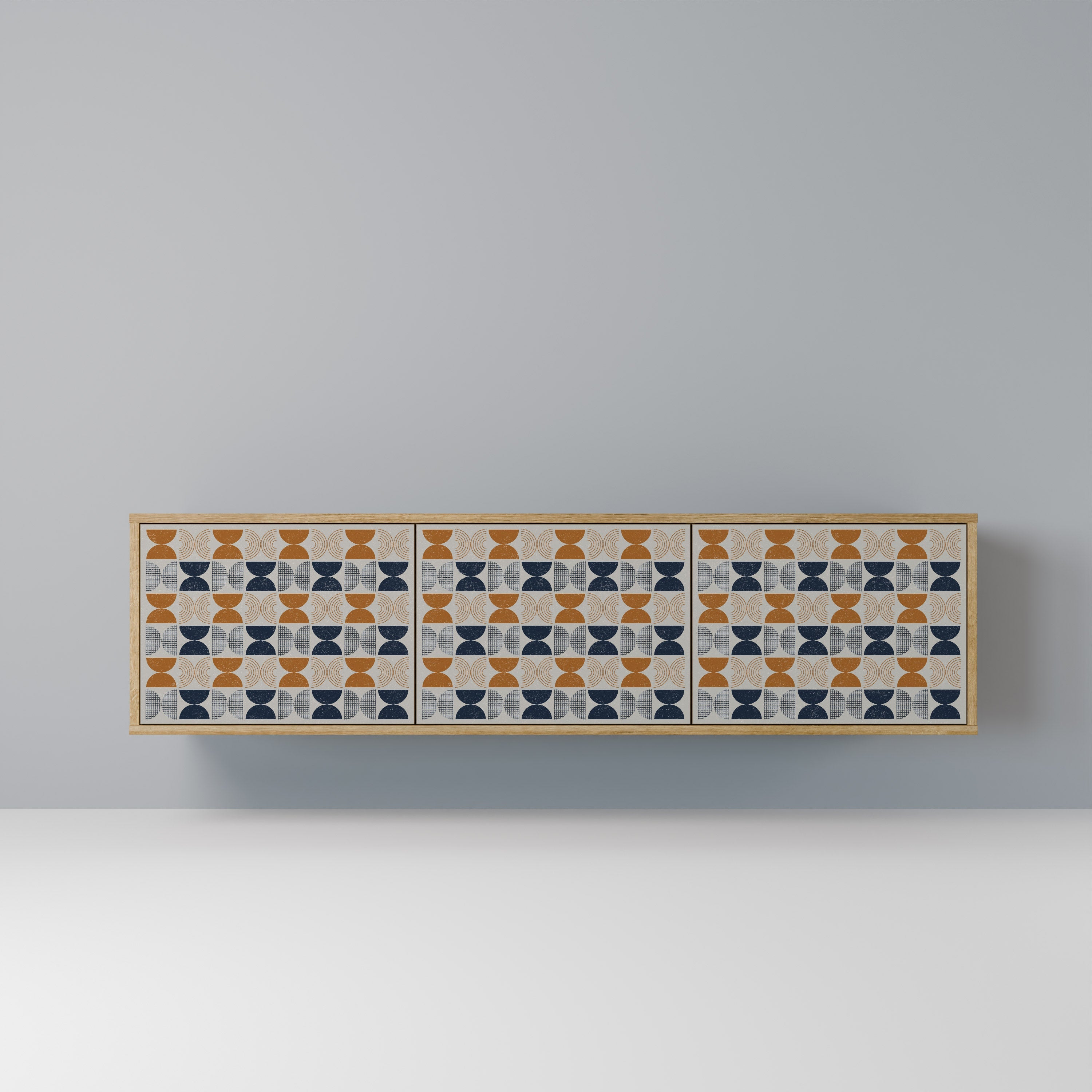 Meuble TV 3 portes effet chêne de la gamme REFLECTION