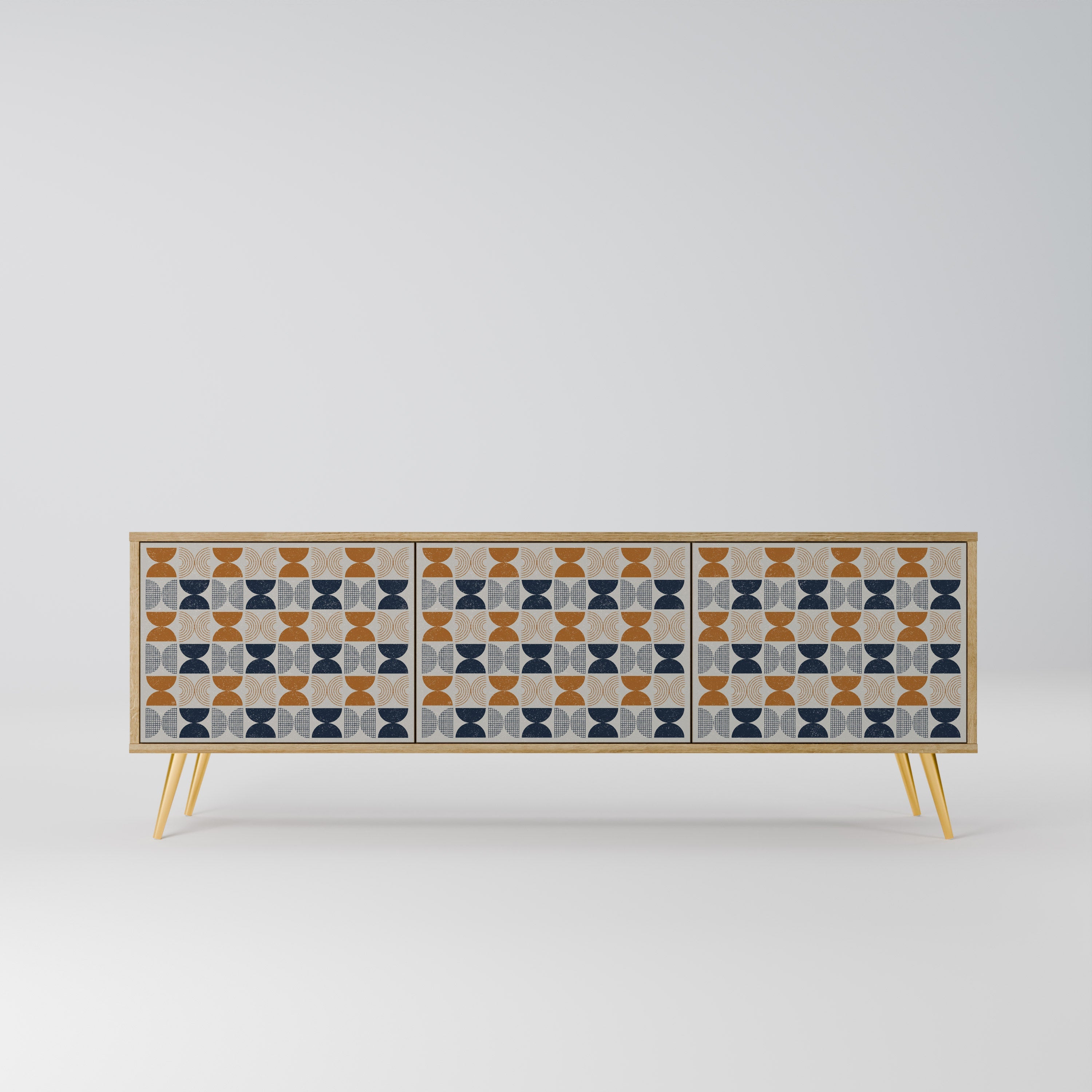 Meuble TV 3 portes effet chêne de la gamme REFLECTION