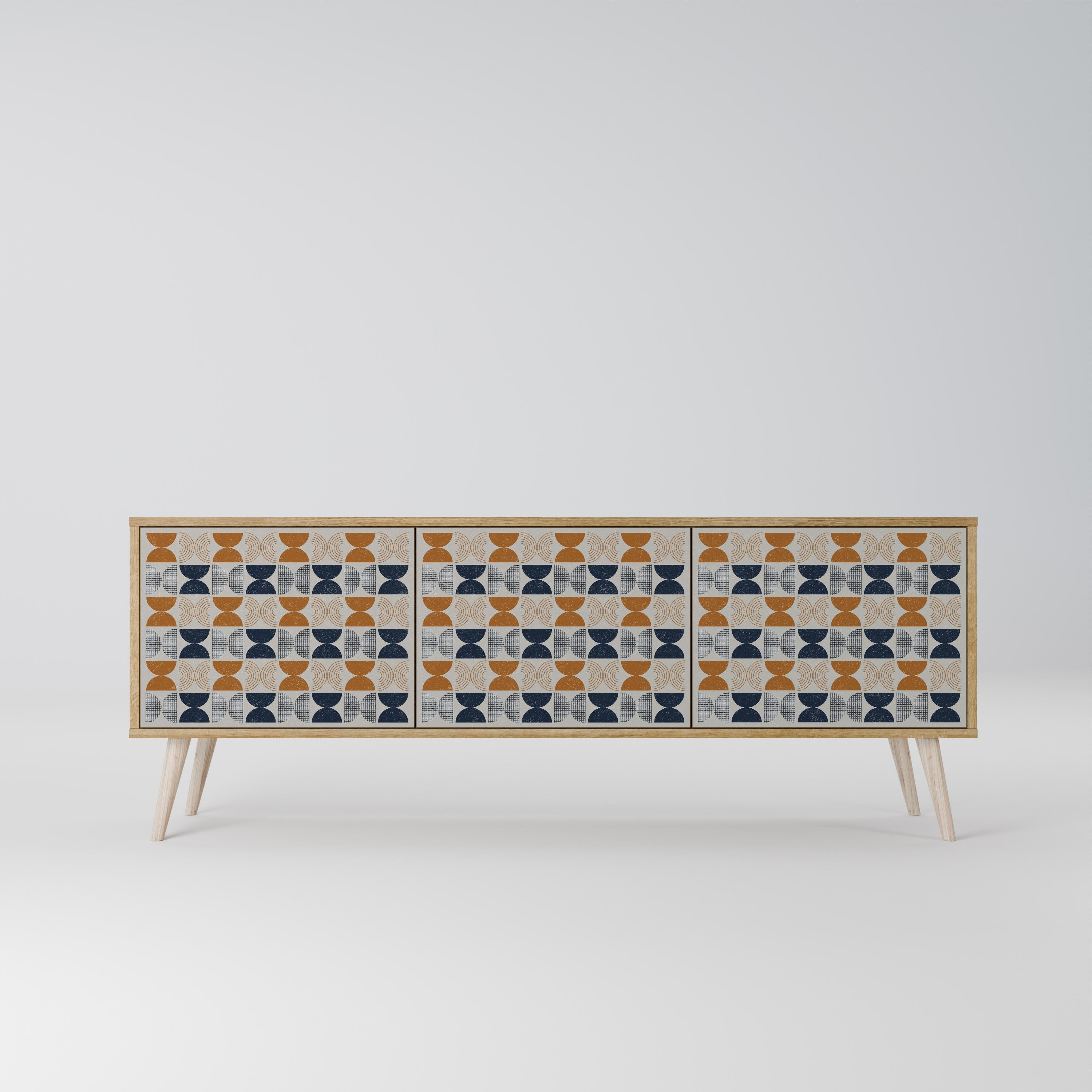 Meuble TV 3 portes effet chêne de la gamme REFLECTION