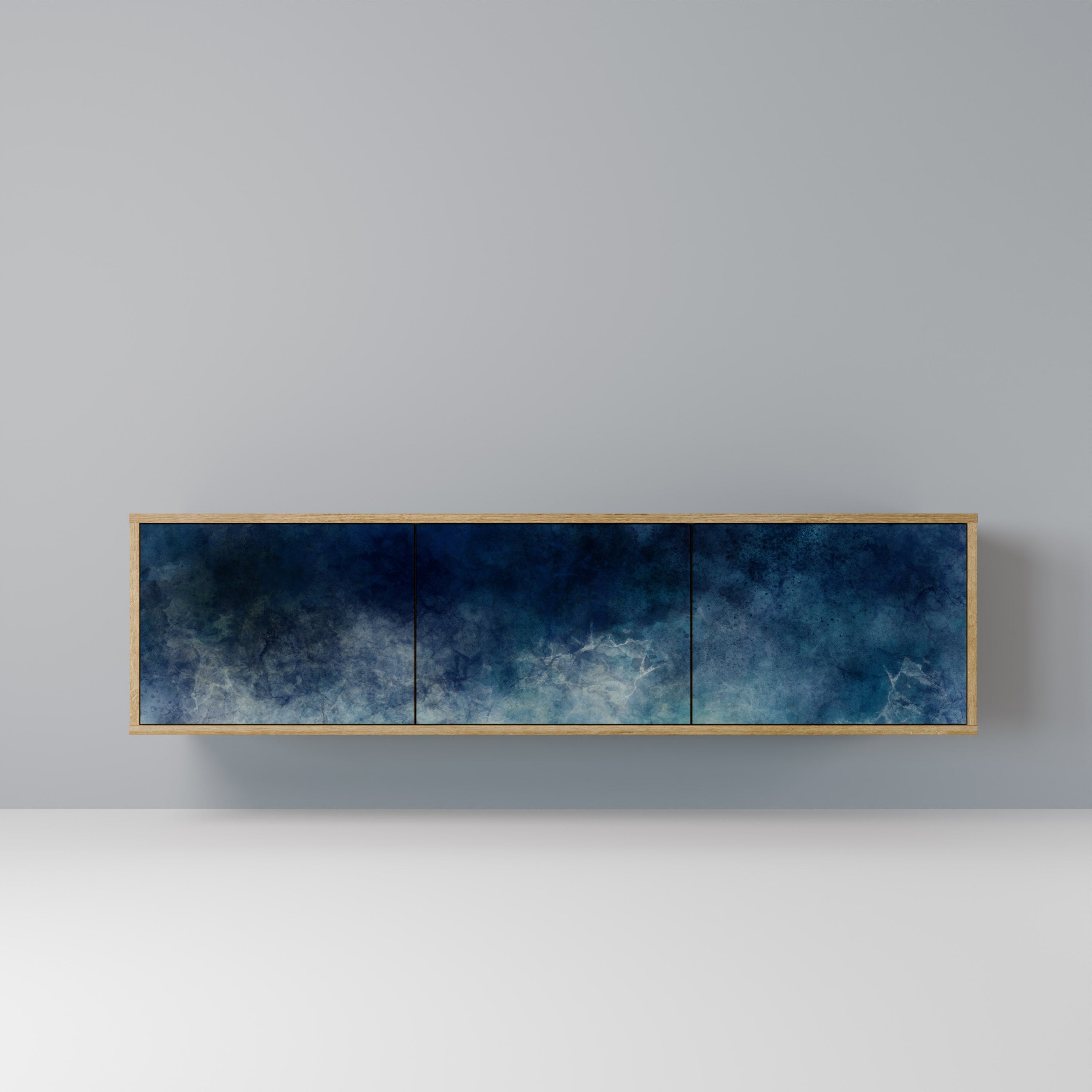 Meuble TV 3 portes CELESTIAL FALL effet chêne