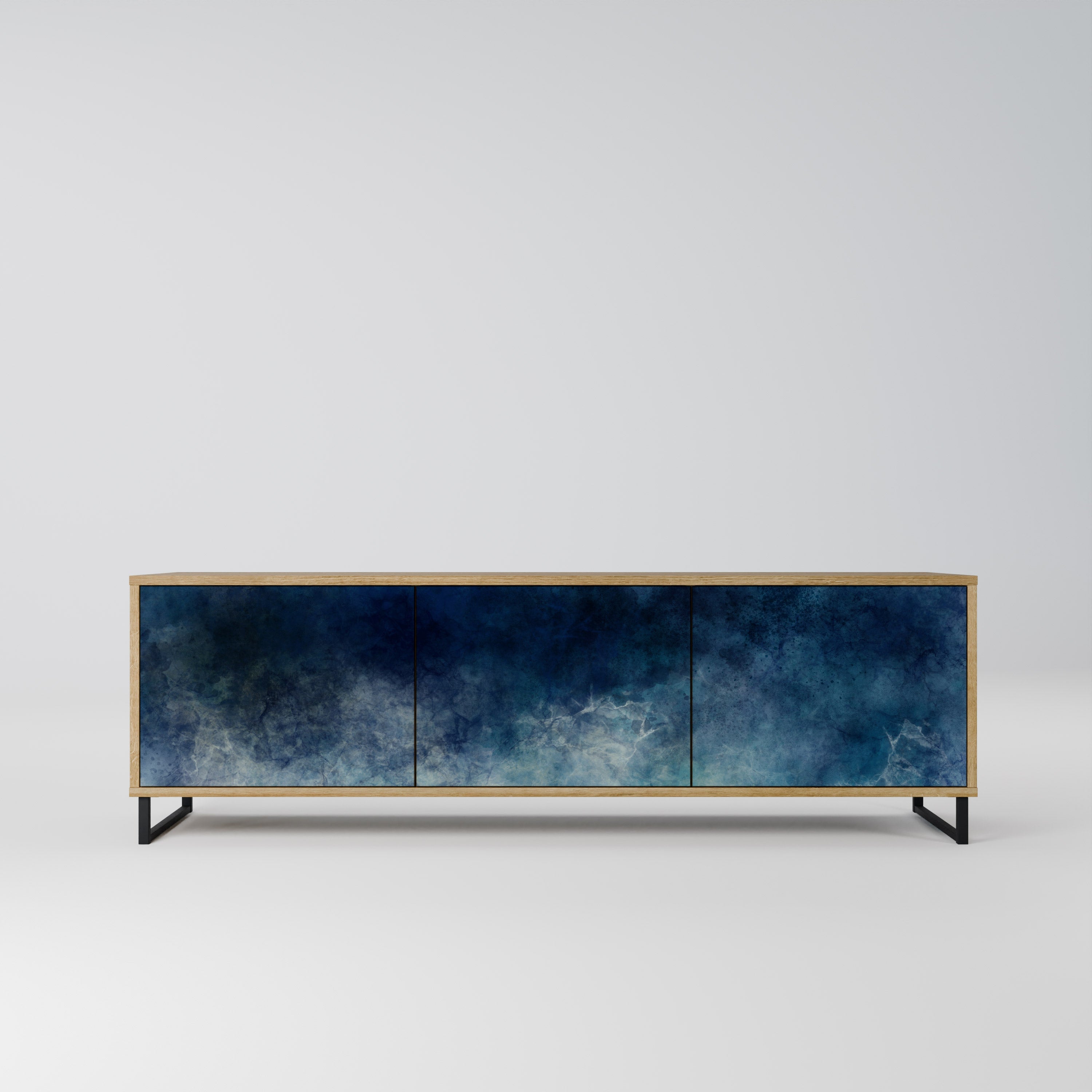 Meuble TV 3 portes CELESTIAL FALL effet chêne