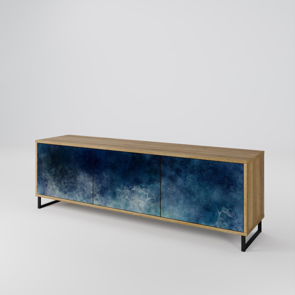 Meuble TV 3 portes CELESTIAL FALL effet chêne