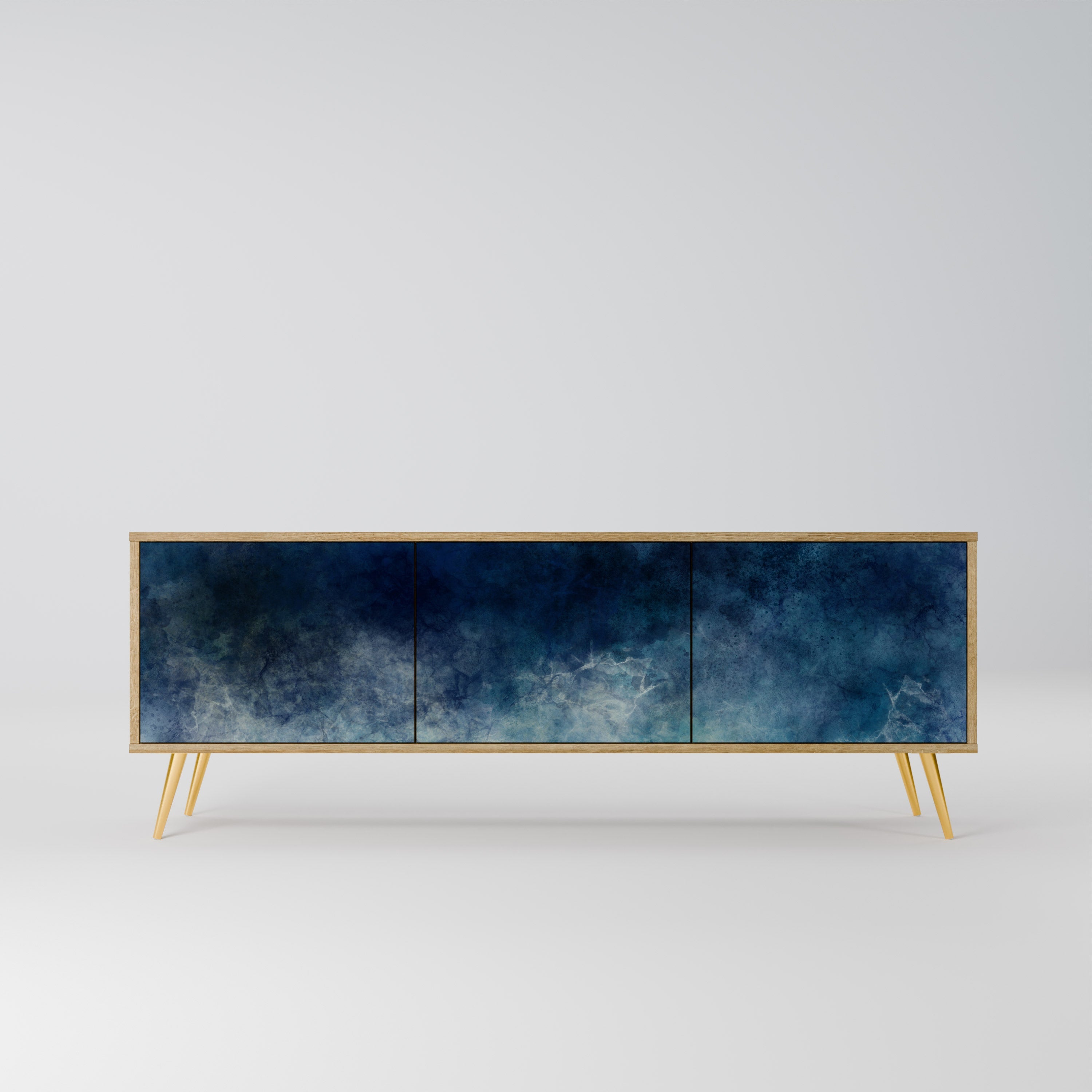 Meuble TV 3 portes CELESTIAL FALL effet chêne