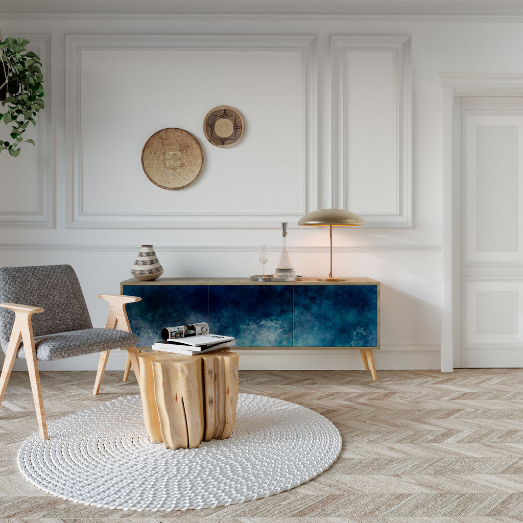 Meuble TV 3 portes CELESTIAL FALL effet chêne