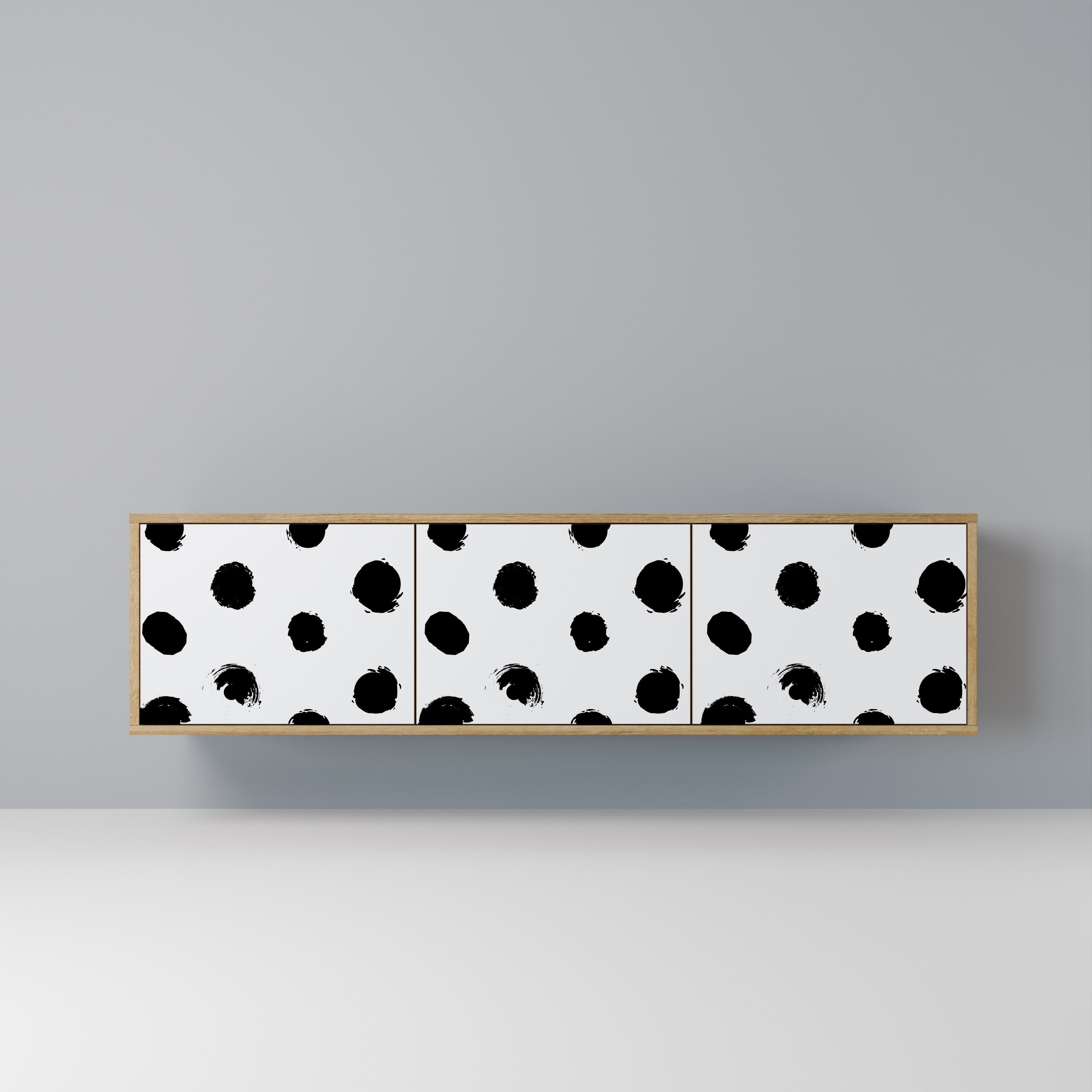 SLIPPING MINUTES Meuble TV 3 portes effet chêne