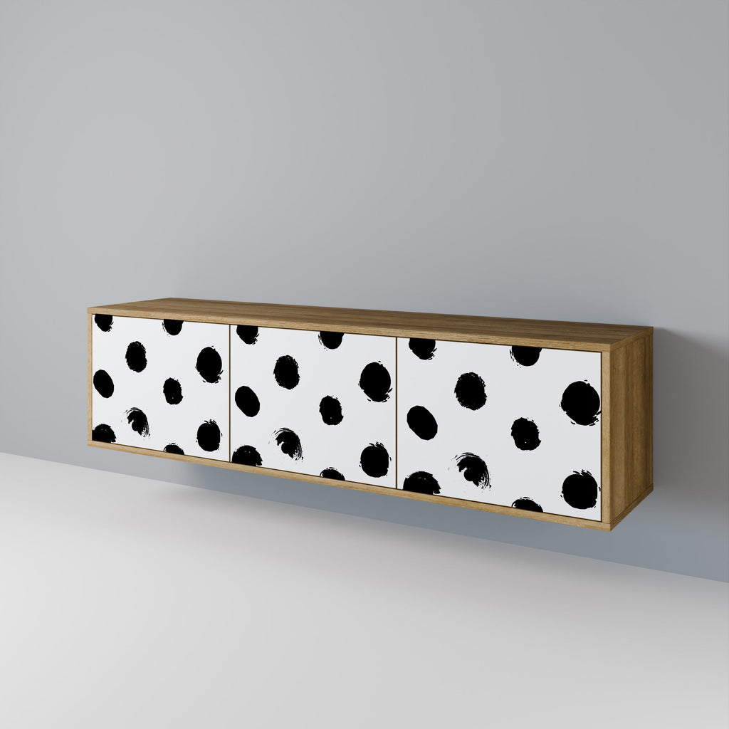 SLIPPING MINUTES Meuble TV 3 portes effet chêne