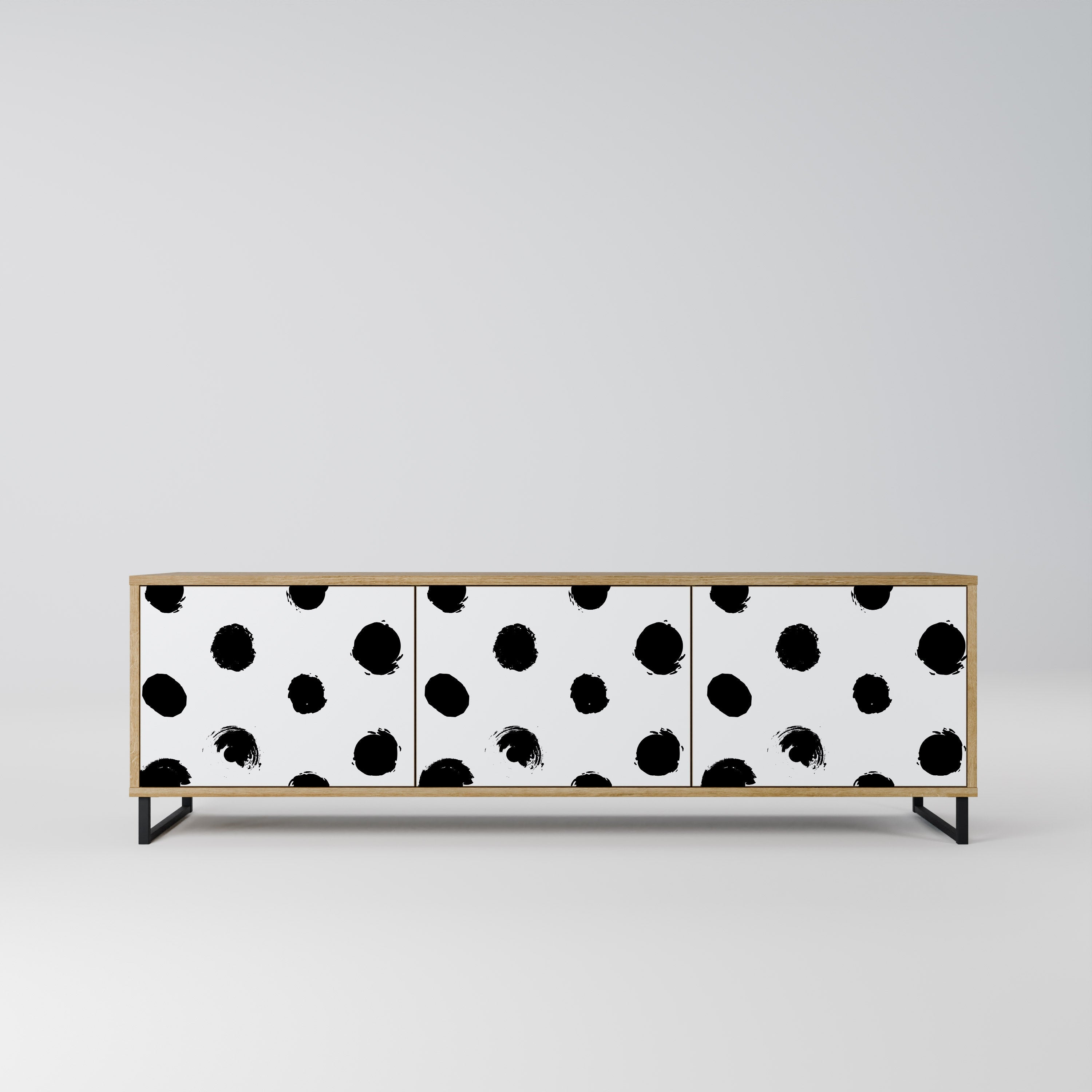 SLIPPING MINUTES Meuble TV 3 portes effet chêne