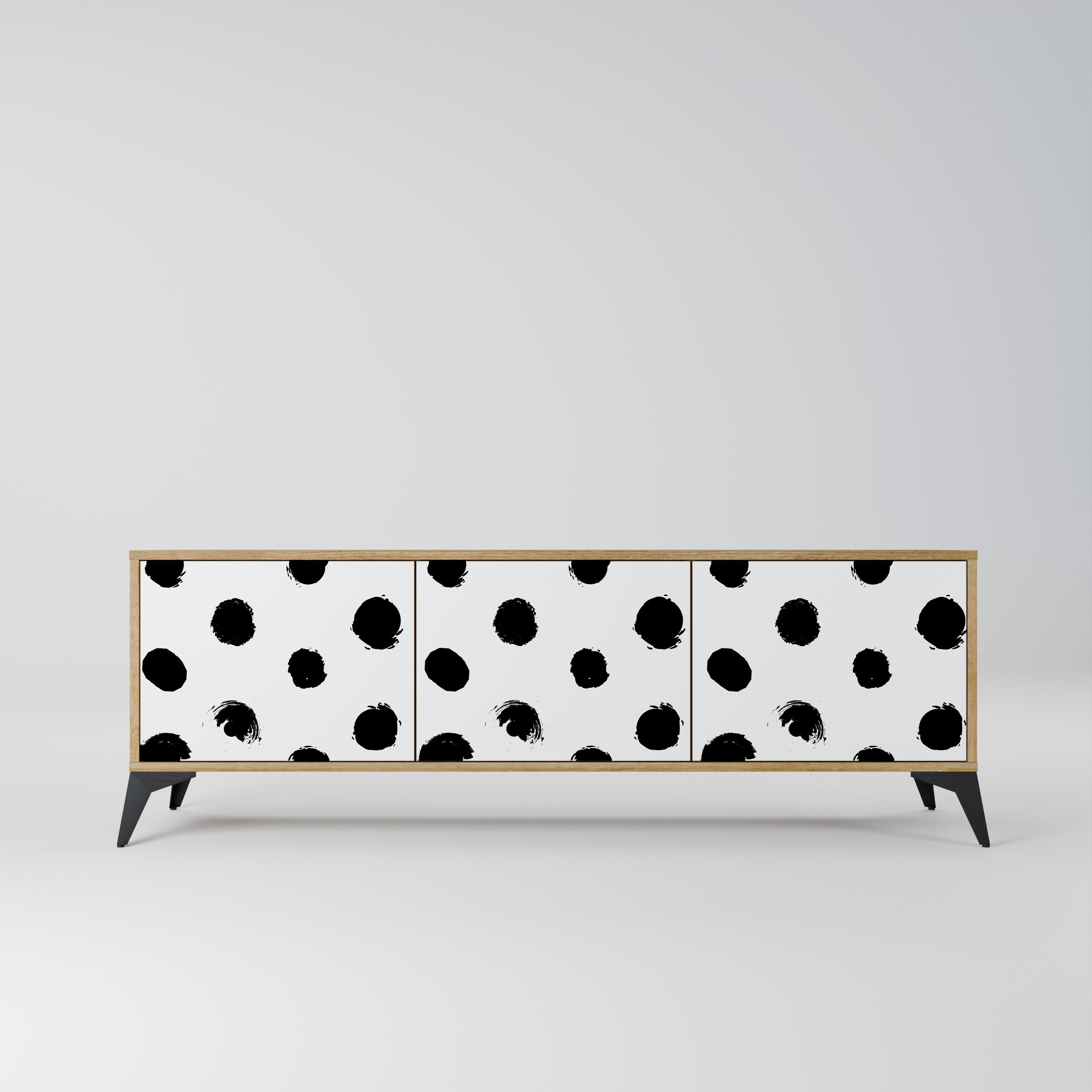 SLIPPING MINUTES Meuble TV 3 portes effet chêne