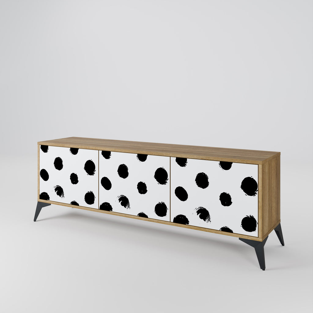 SLIPPING MINUTES Meuble TV 3 portes effet chêne