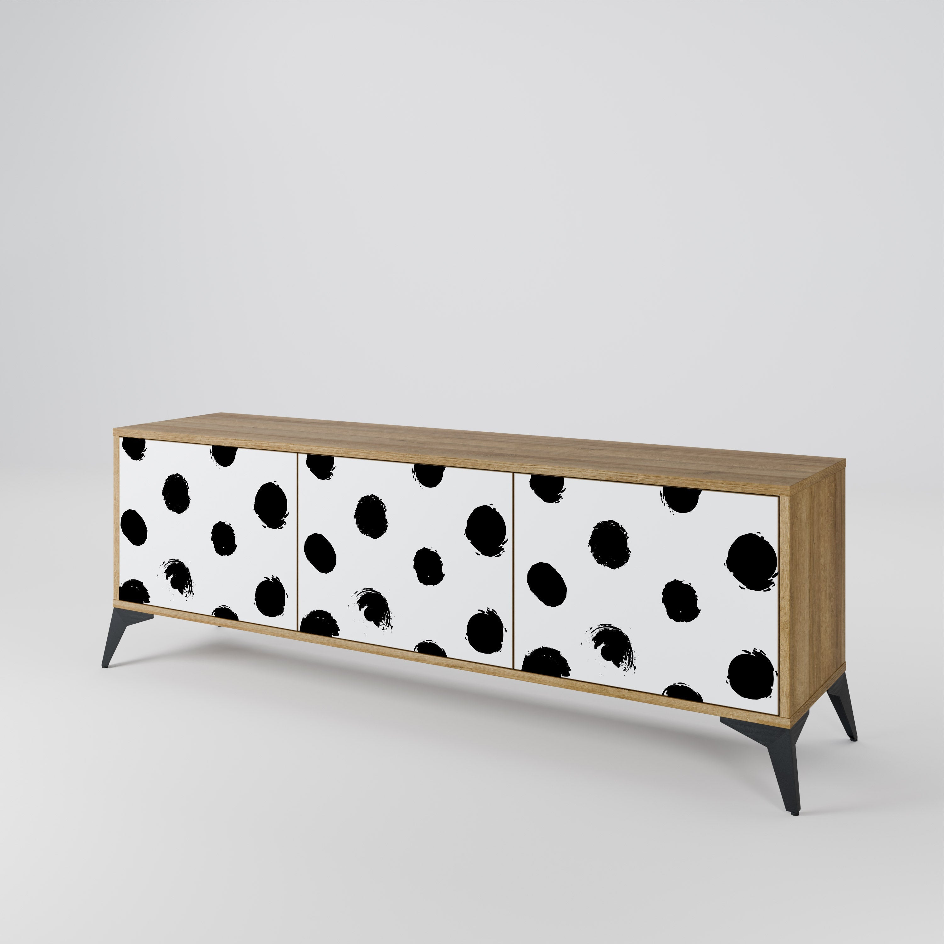 SLIPPING MINUTES Meuble TV 3 portes effet chêne