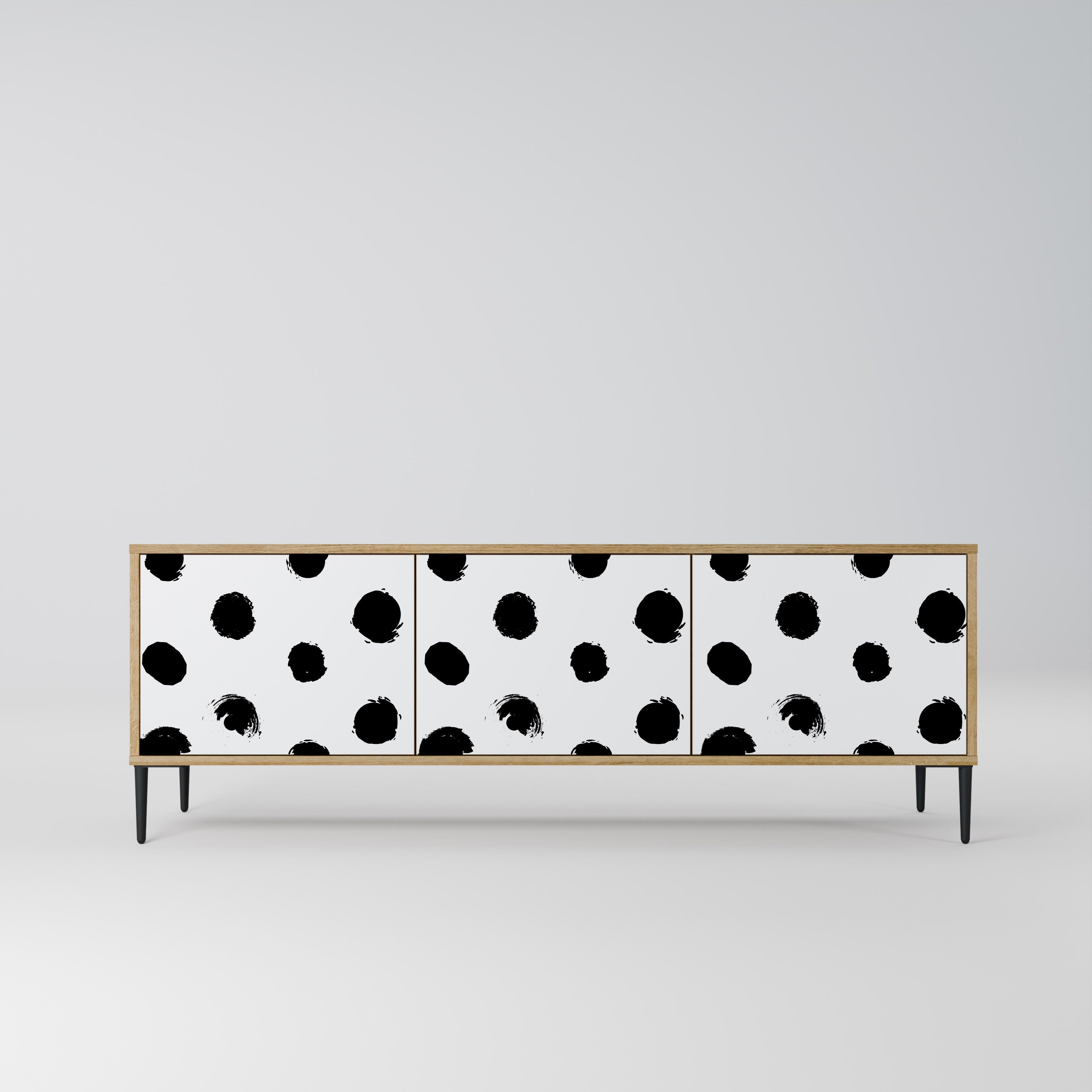 SLIPPING MINUTES Meuble TV 3 portes effet chêne