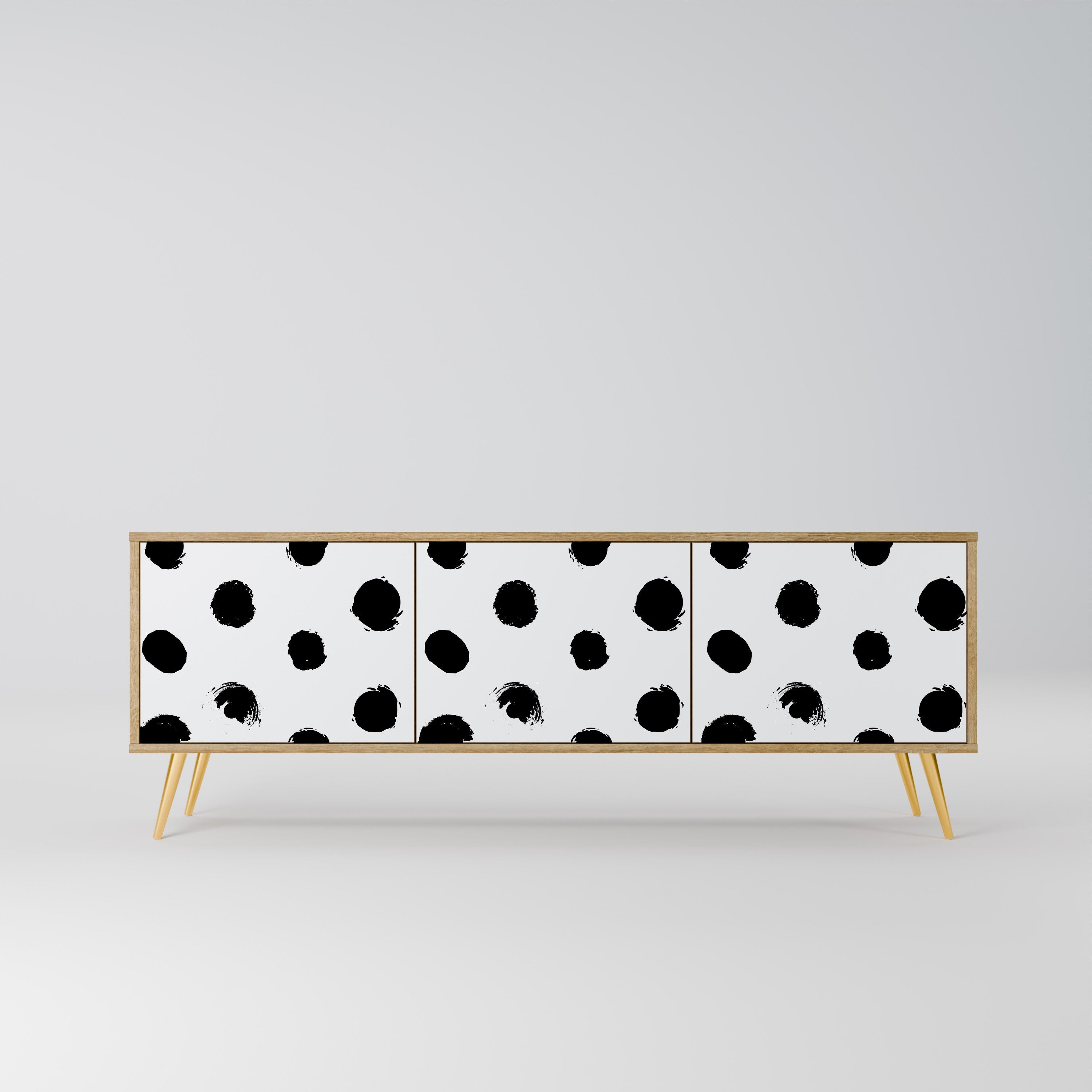 SLIPPING MINUTES Meuble TV 3 portes effet chêne