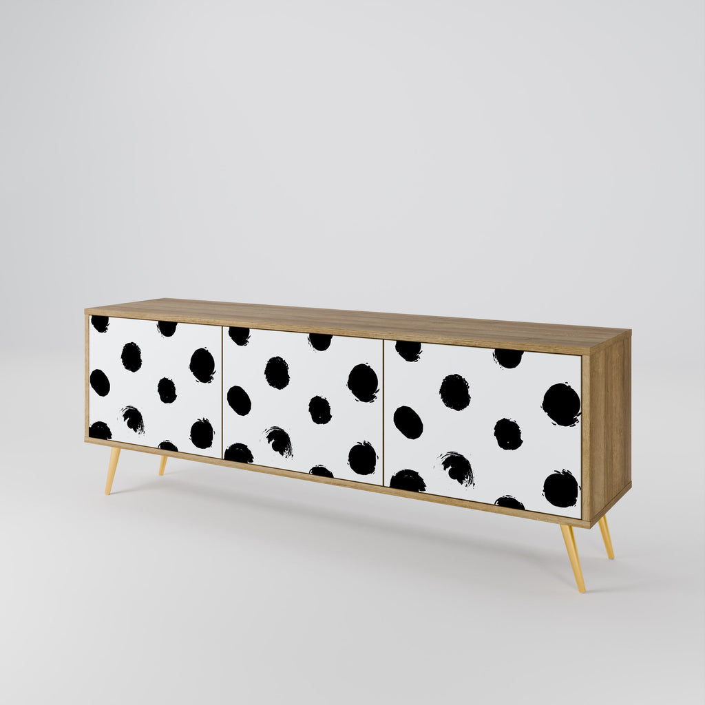 SLIPPING MINUTES Meuble TV 3 portes effet chêne