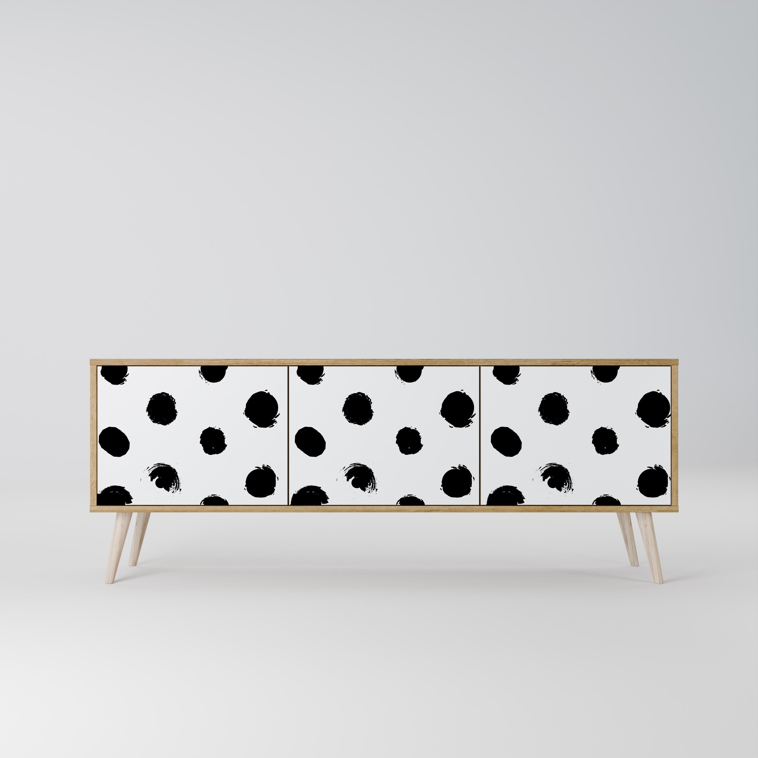 SLIPPING MINUTES Meuble TV 3 portes effet chêne