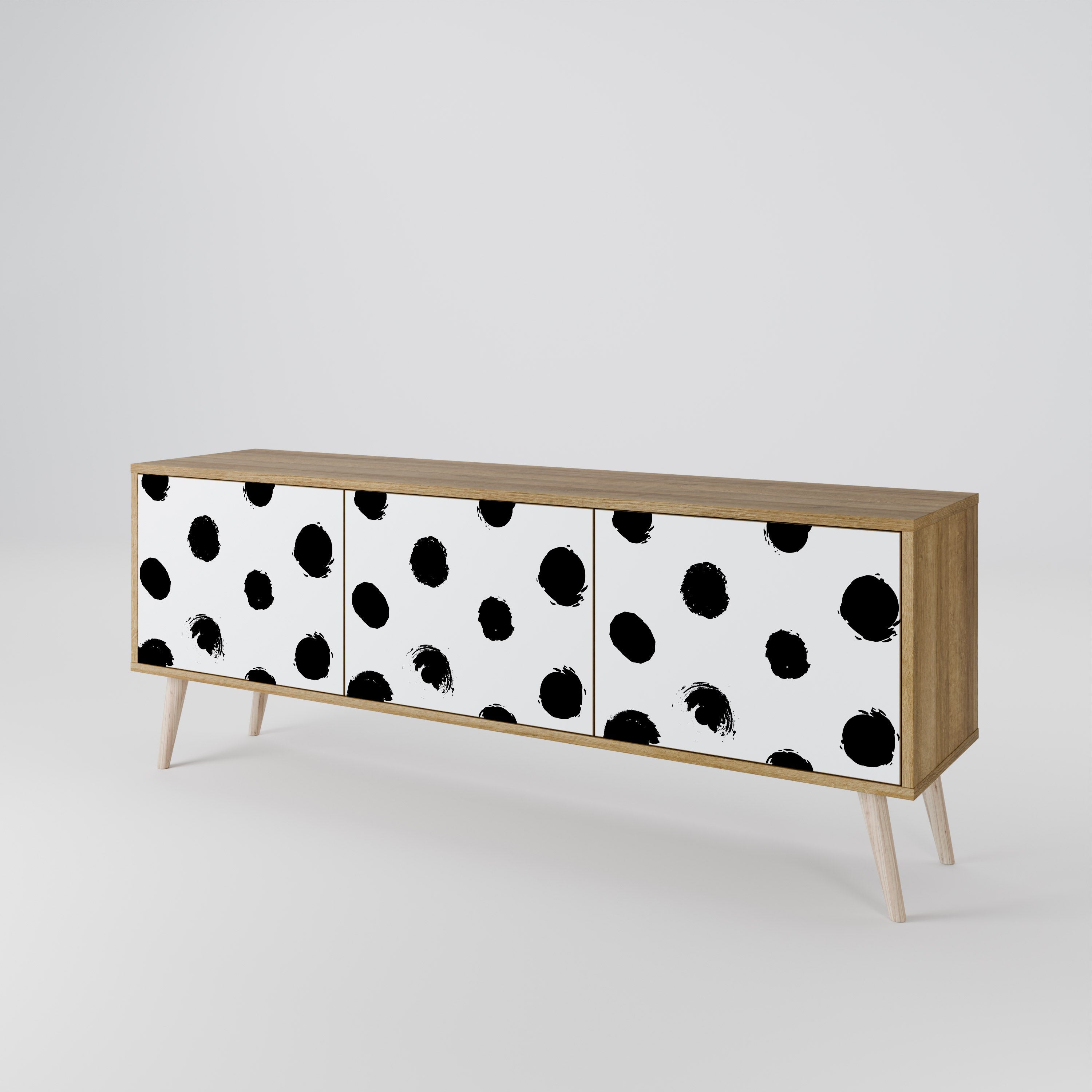 SLIPPING MINUTES Meuble TV 3 portes effet chêne