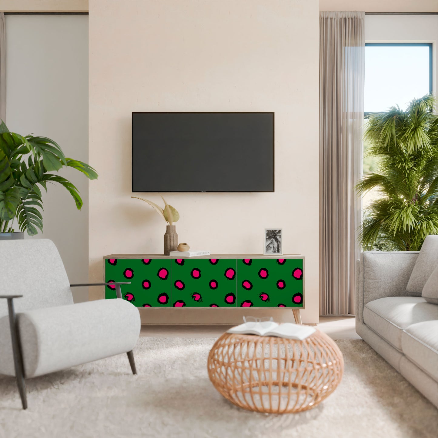 FUNKY SPOTS 3-Door TV Cabinet